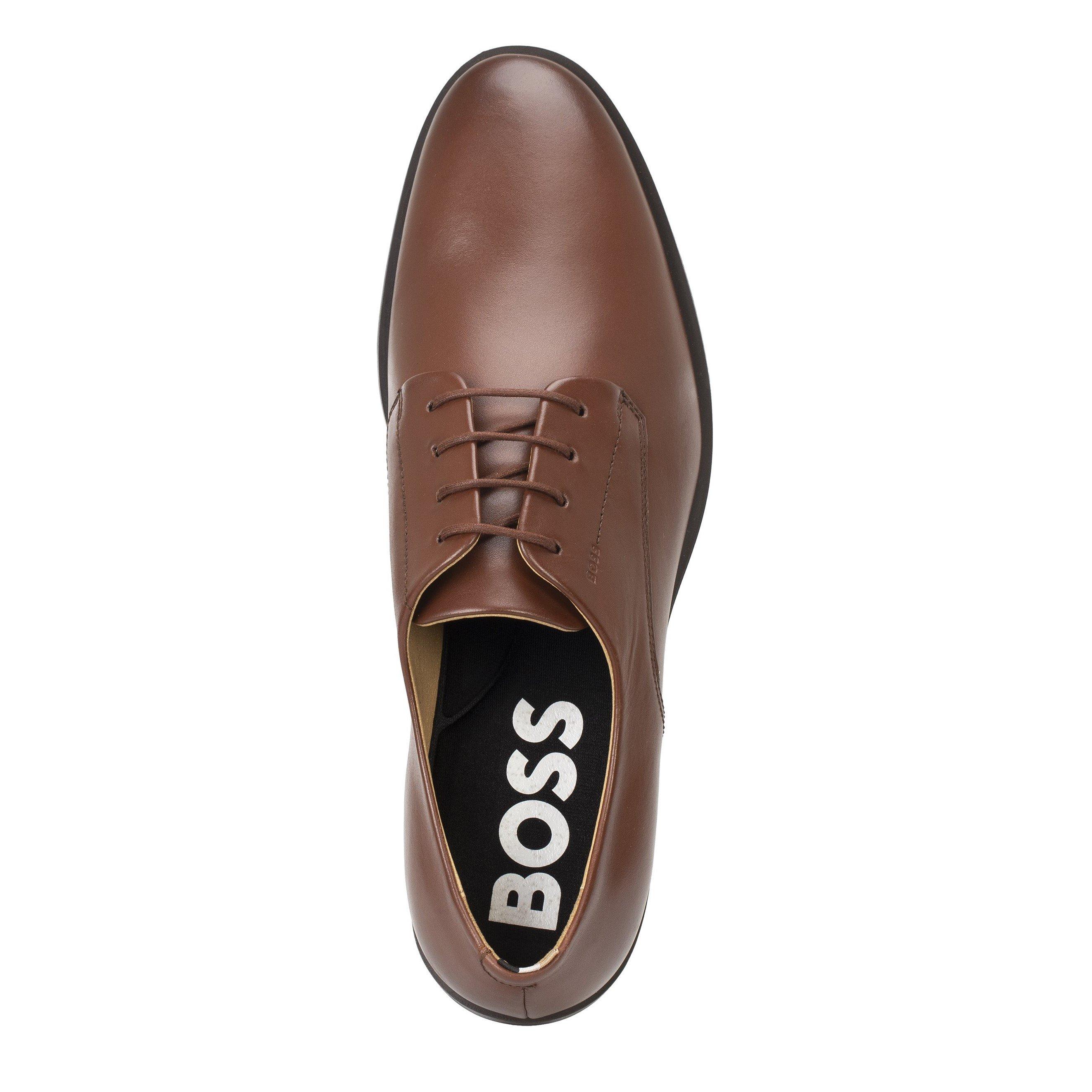 Brown 210 - Boss - Men's Colby Derby Premium Leather Shoes - 3