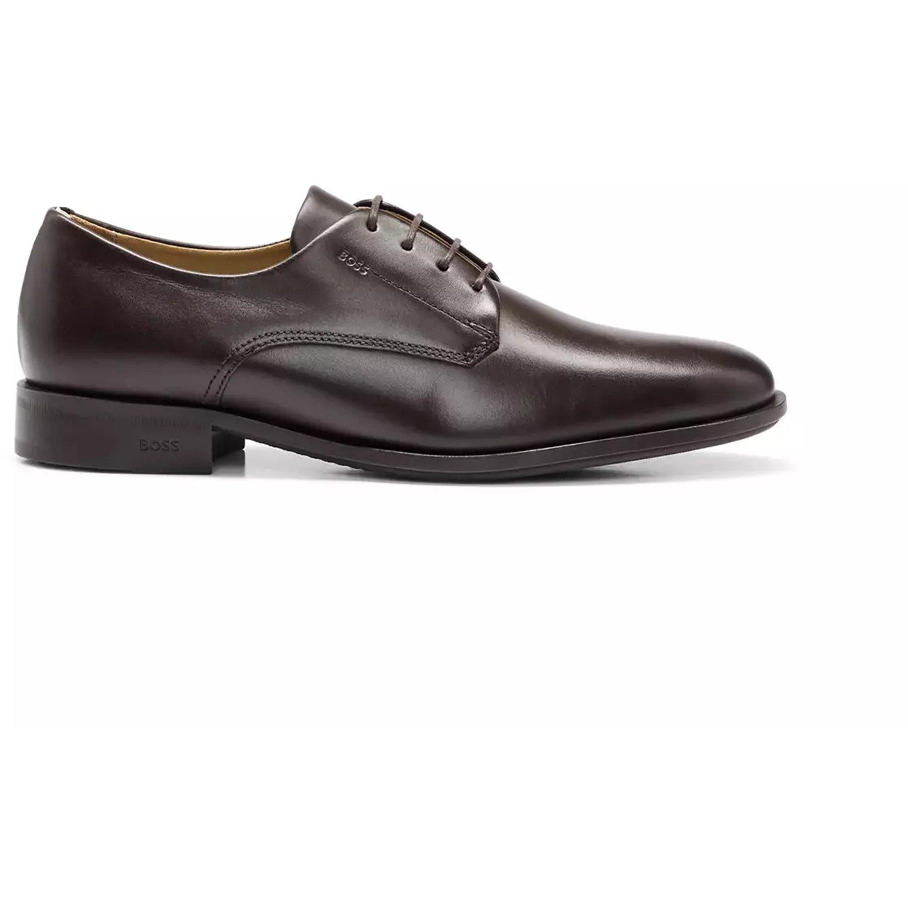 Boss Men's Colby Derby Premium Leather Shoes - Dark Brown - 7 (41)