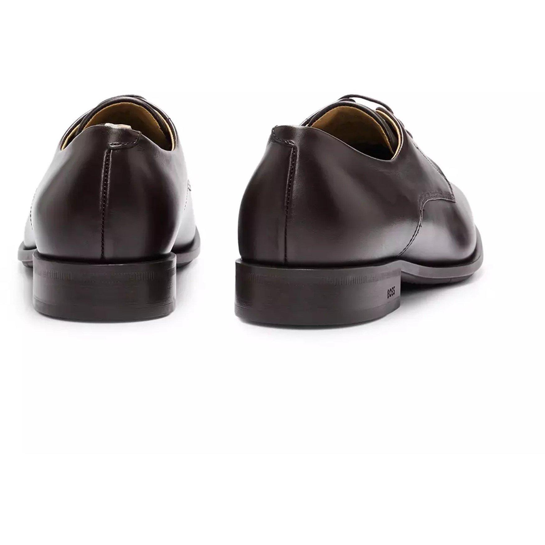 Dark Brown - Boss - Men's Colby Derby Premium Leather Shoes - 2