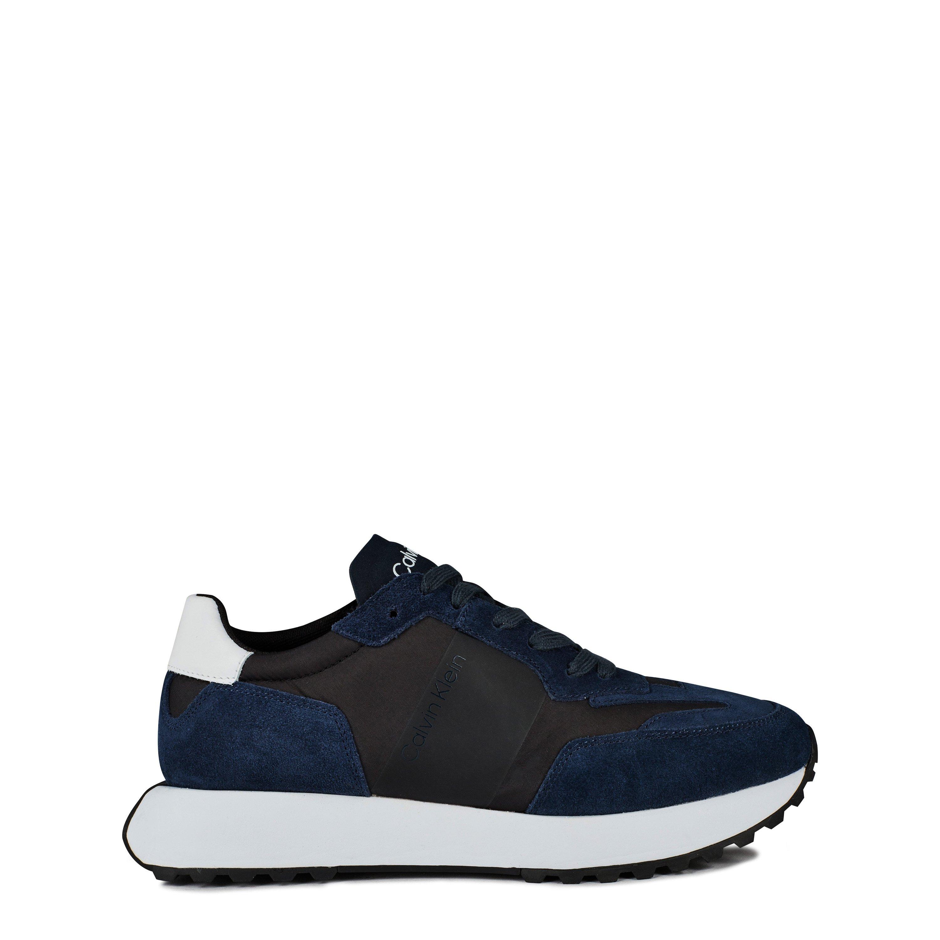 Calvin Klein Men's Suede Trainers - Navy/White 0Ha - 10 (44)