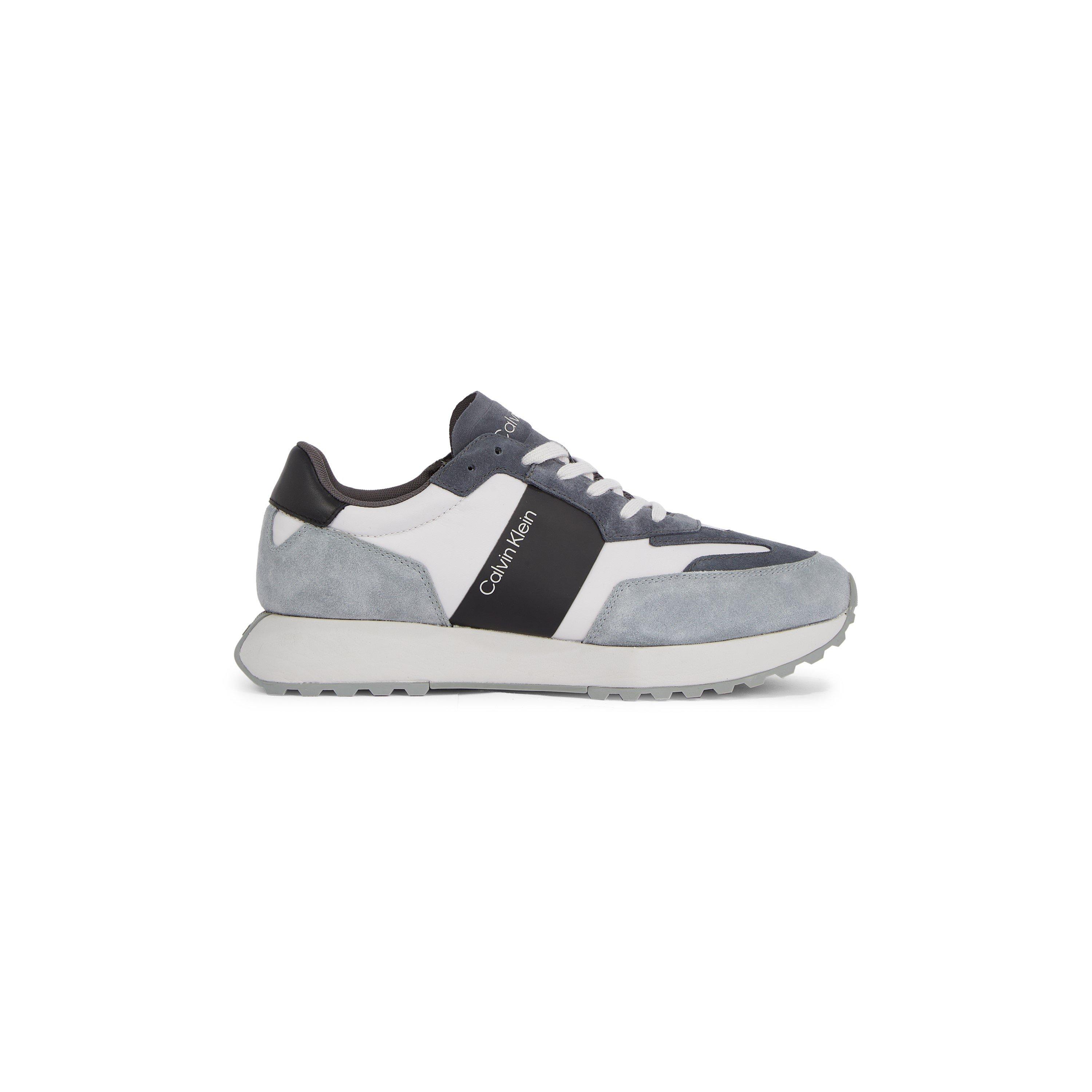 Calvin Klein Suede Trainers - Wht/Granite/Mag - Size 10 (44)