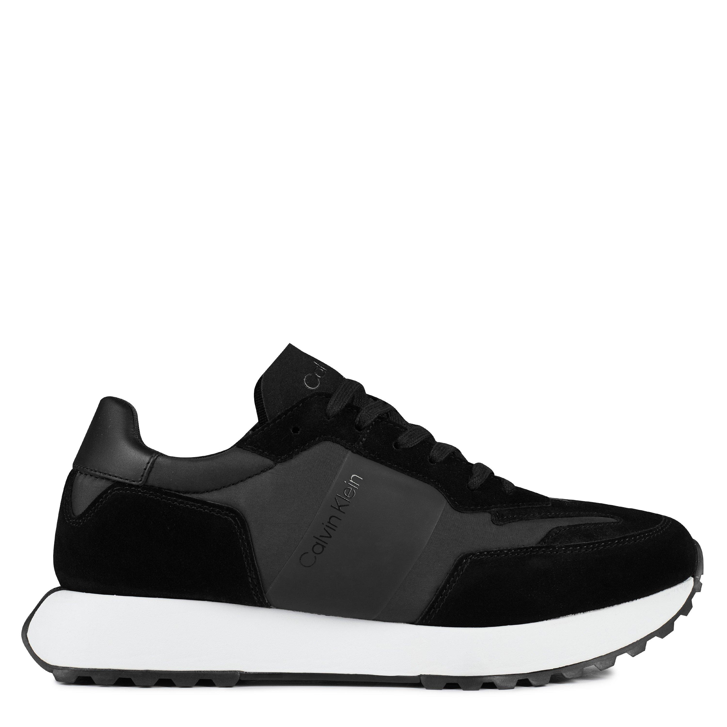 Calvin Klein Men's Suede Trainers - Black/White - 9 (43)