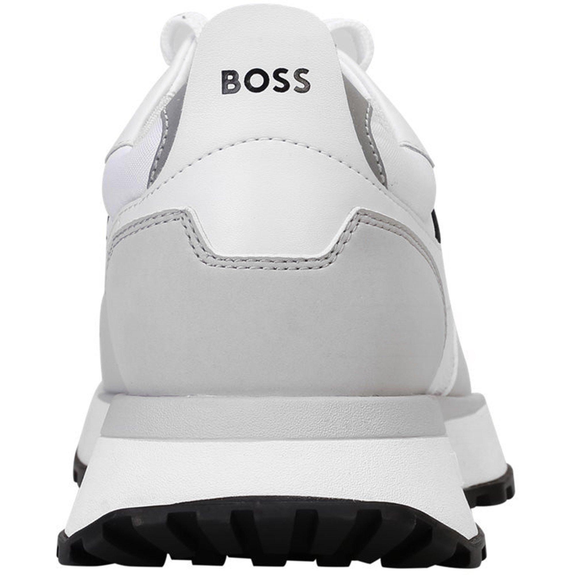 White 100 - Boss - Men's Jonah Breathable Mesh Reflective Trainers - 4