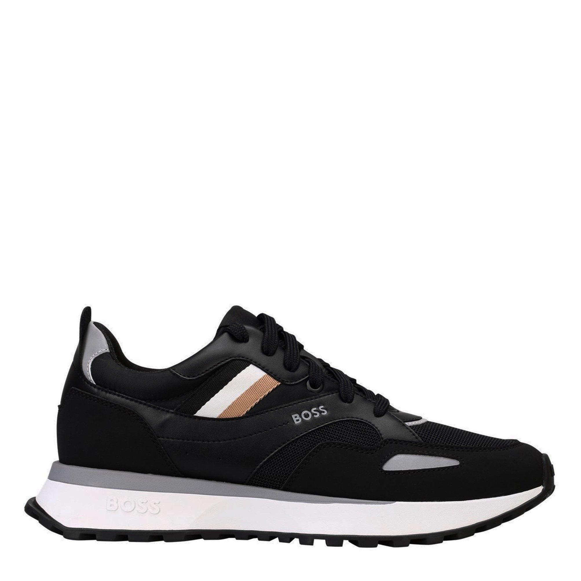Boss Mens BOSS Reflective Contemporary Trainers with Breathable Mesh (Jonah) - Black 001 - N/A