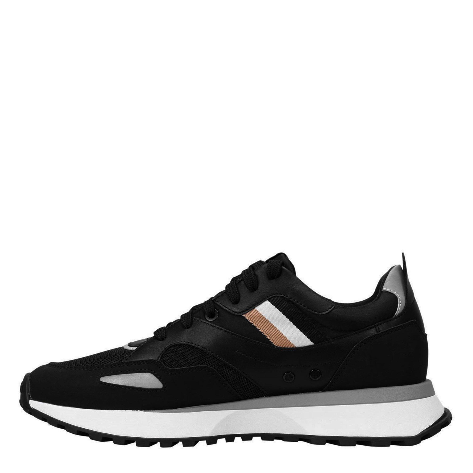 Black 001 - Boss - Men's Jonah Sporty Design Trainers - 3
