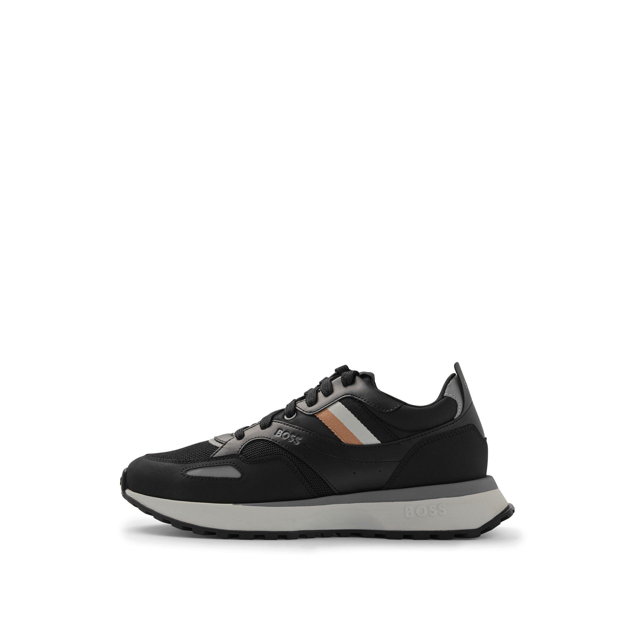 Black 001 - Boss - Men's Jonah Sporty Design Trainers - 7