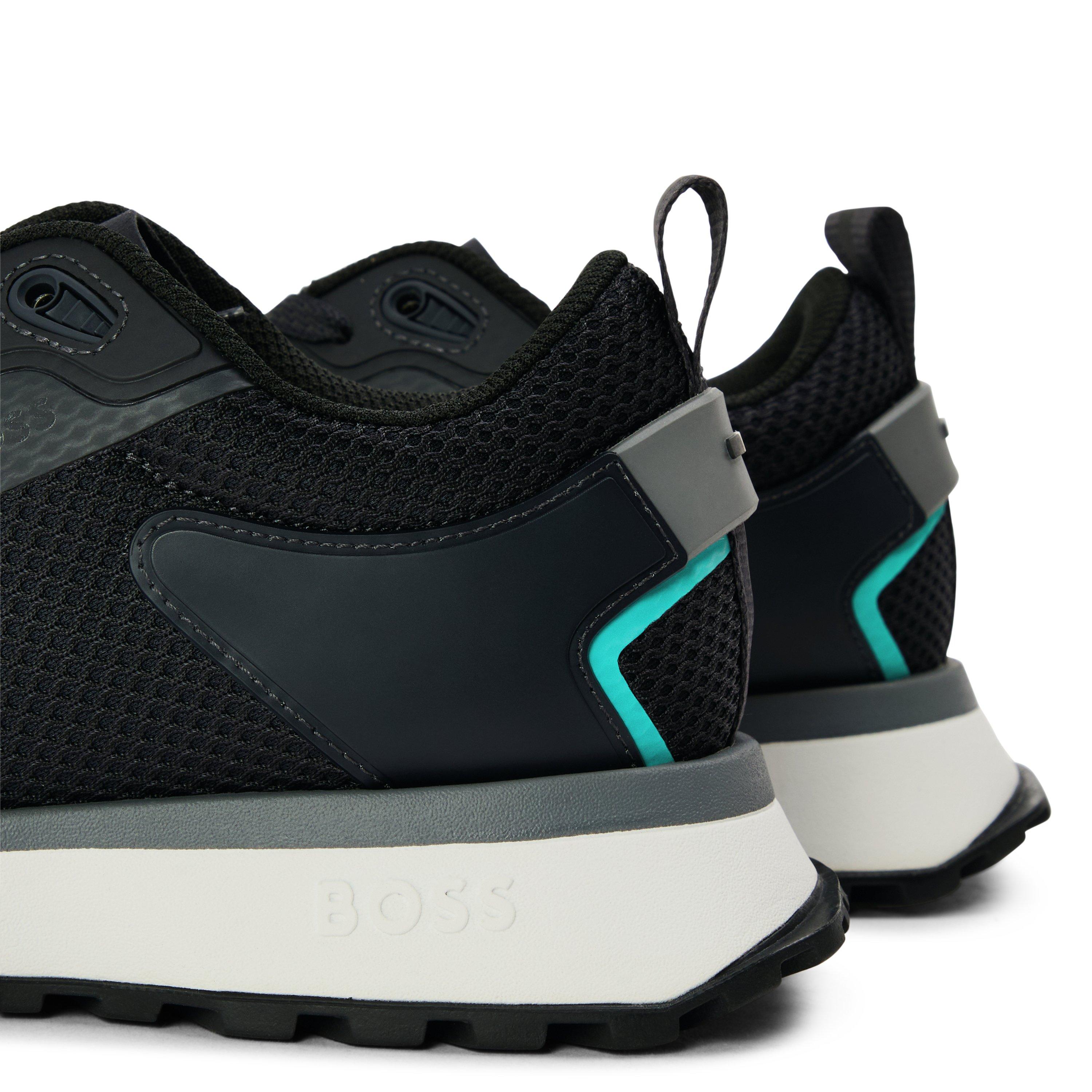 Dark Blue - Boss - Mens BOSS Reflective Contemporary Trainers with Breathable Mesh (Jonah) - 3