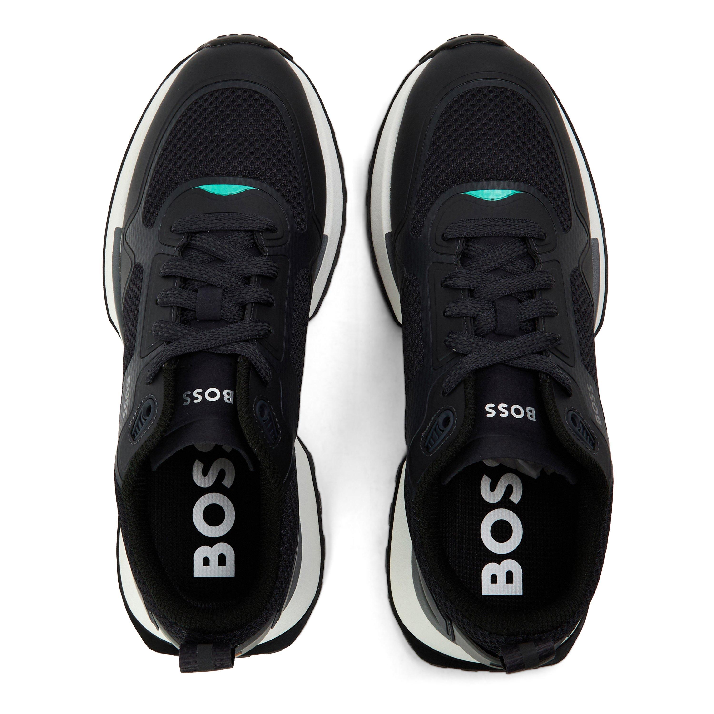 Dark Blue - Boss - Mens BOSS Reflective Contemporary Trainers with Breathable Mesh (Jonah) - 4