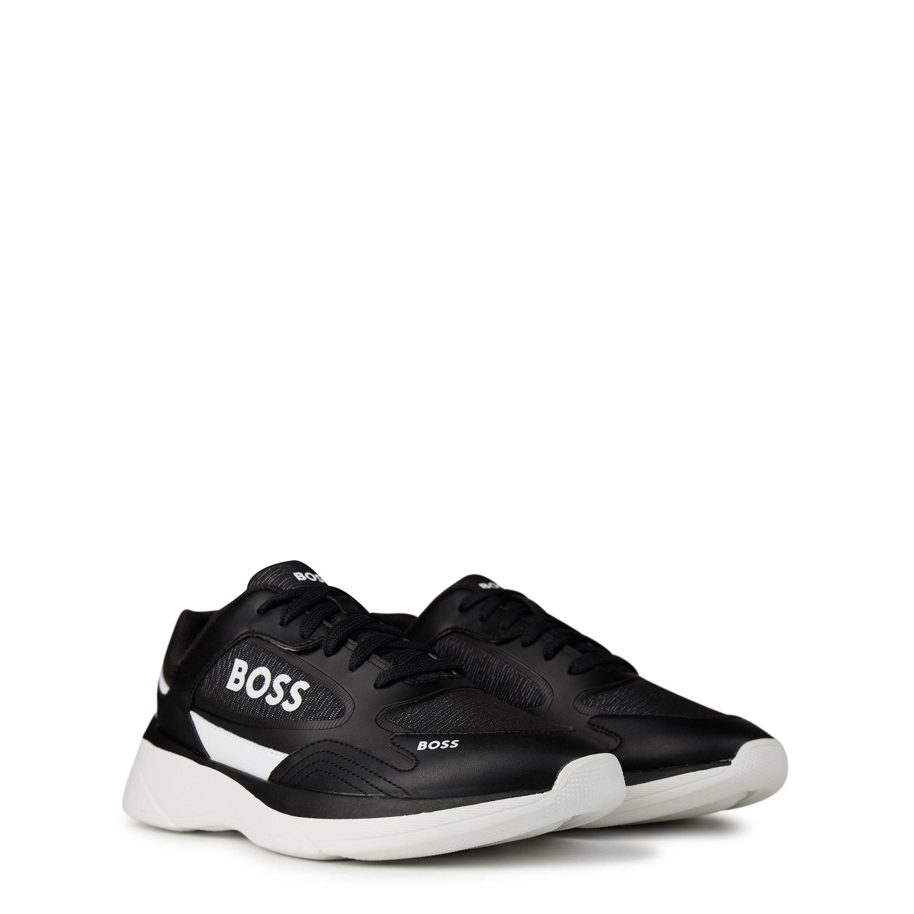 Black/White - Boss - Men's Dean Trainers, Breathable Mesh - 3
