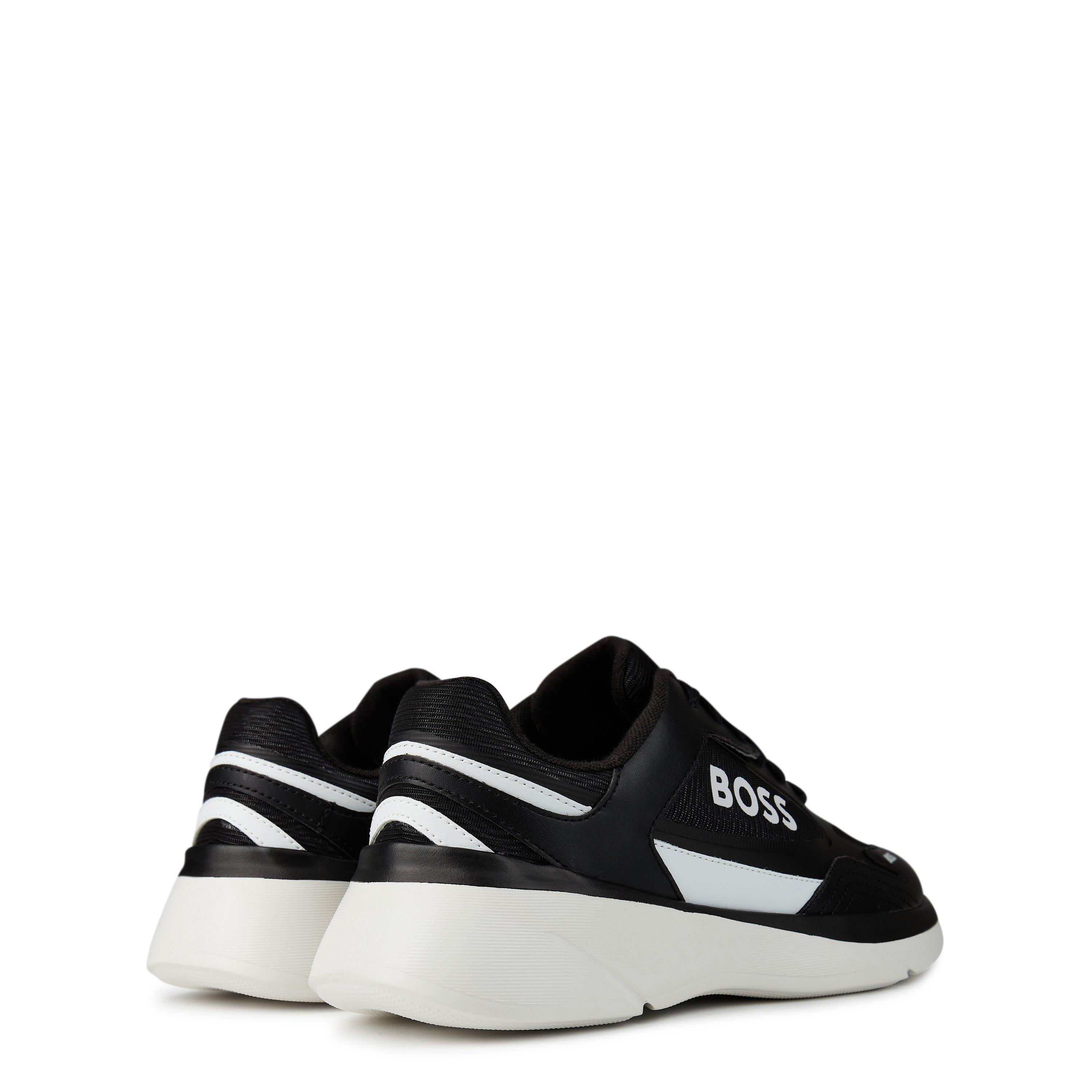 Black/White - Boss - Men's Dean Trainers, Breathable Mesh - 4