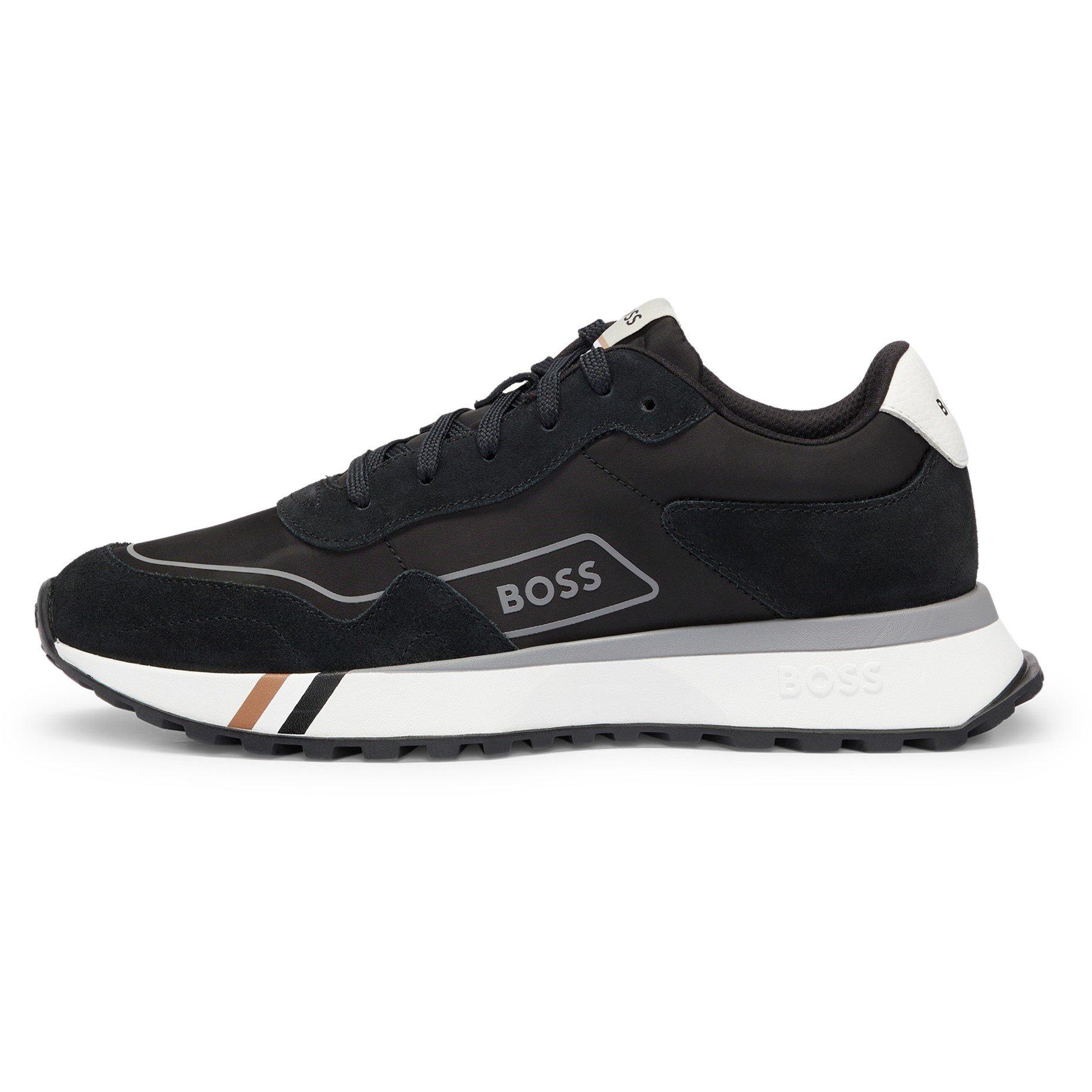 Black - Boss - Jonah Run Trainers, Luxurious Suede - 2