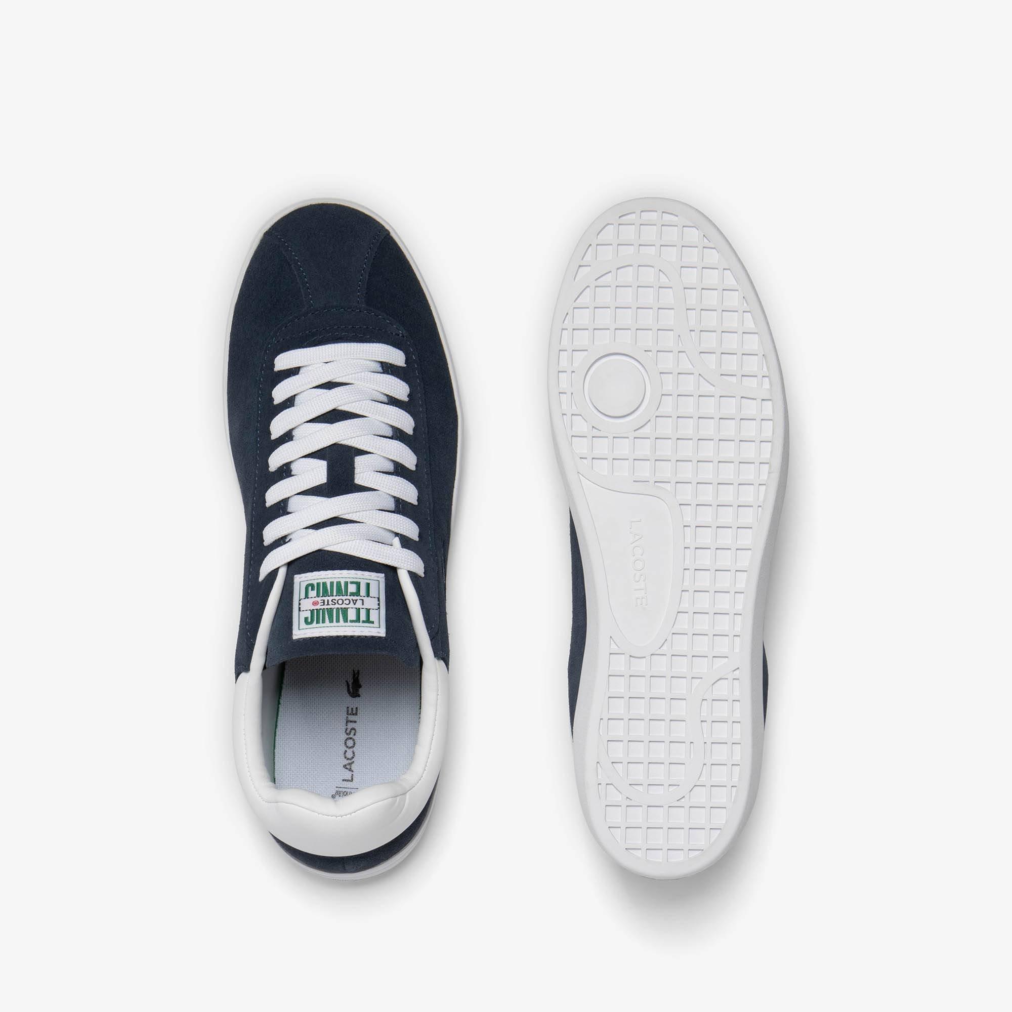 Navy/Hvid - Lacoste - Base Shot Suede - 3