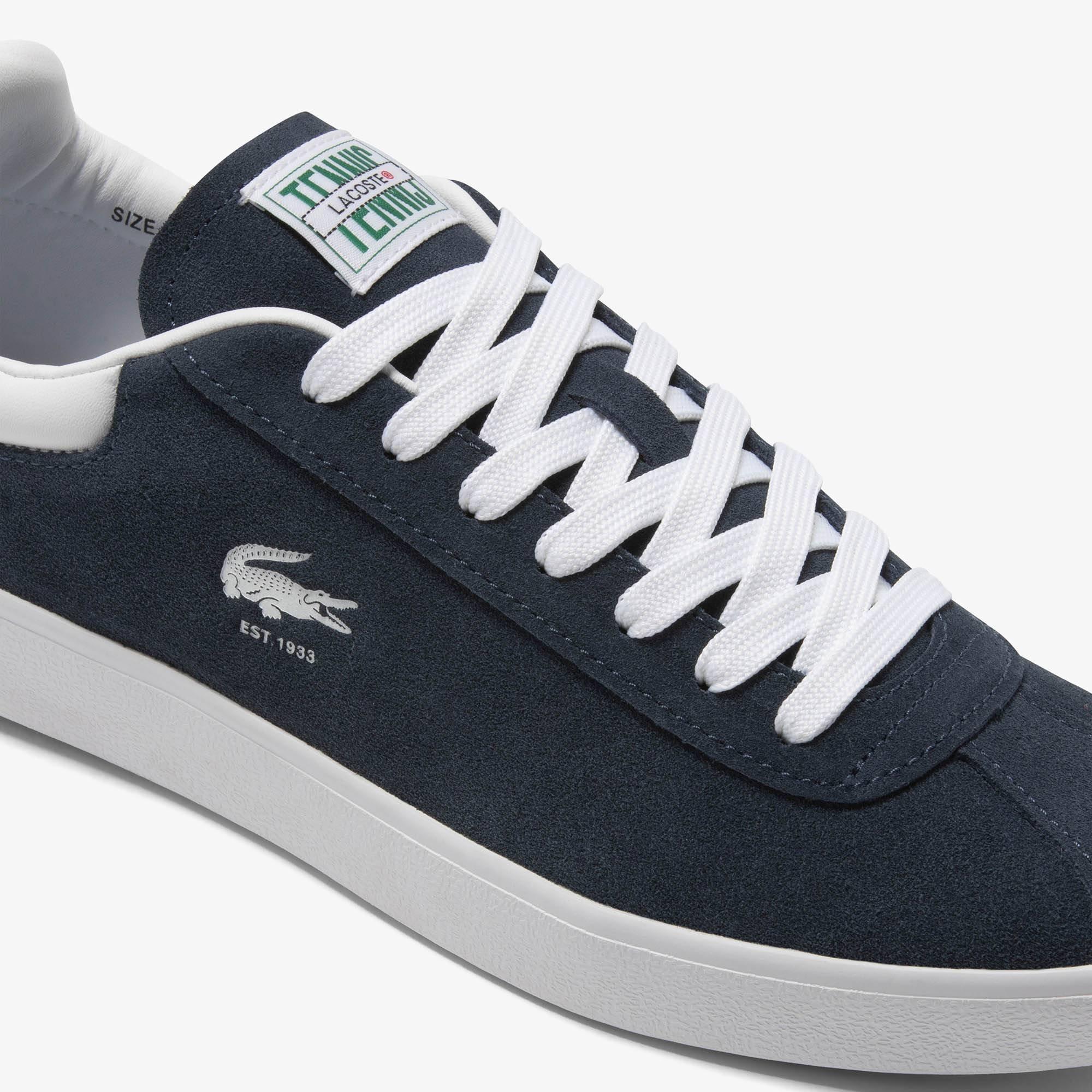 Navy/Hvid - Lacoste - Base Shot Suede - 4