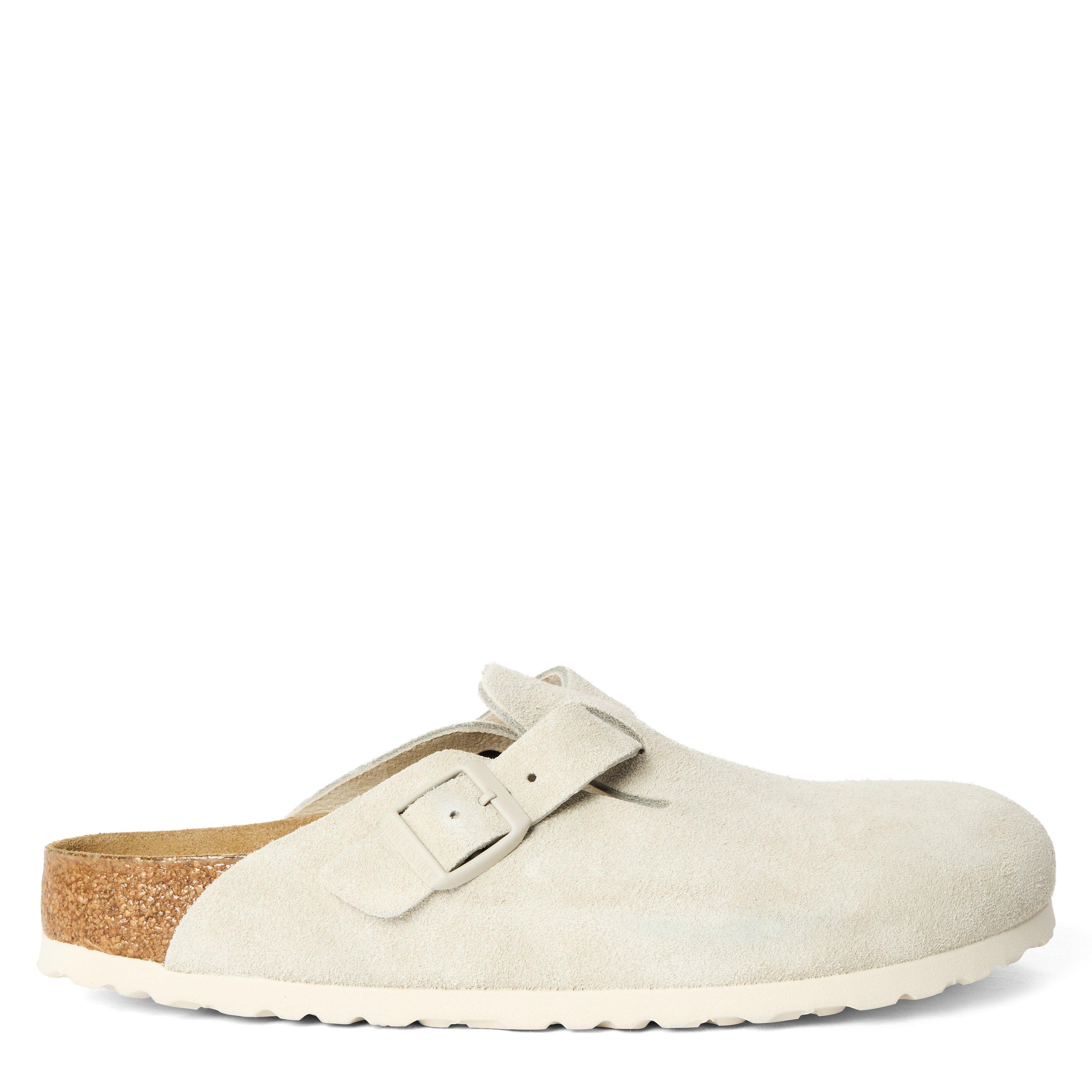 Birkenstock Boston Suede Flat Sandals - Oyster - Size 36 (3.5)