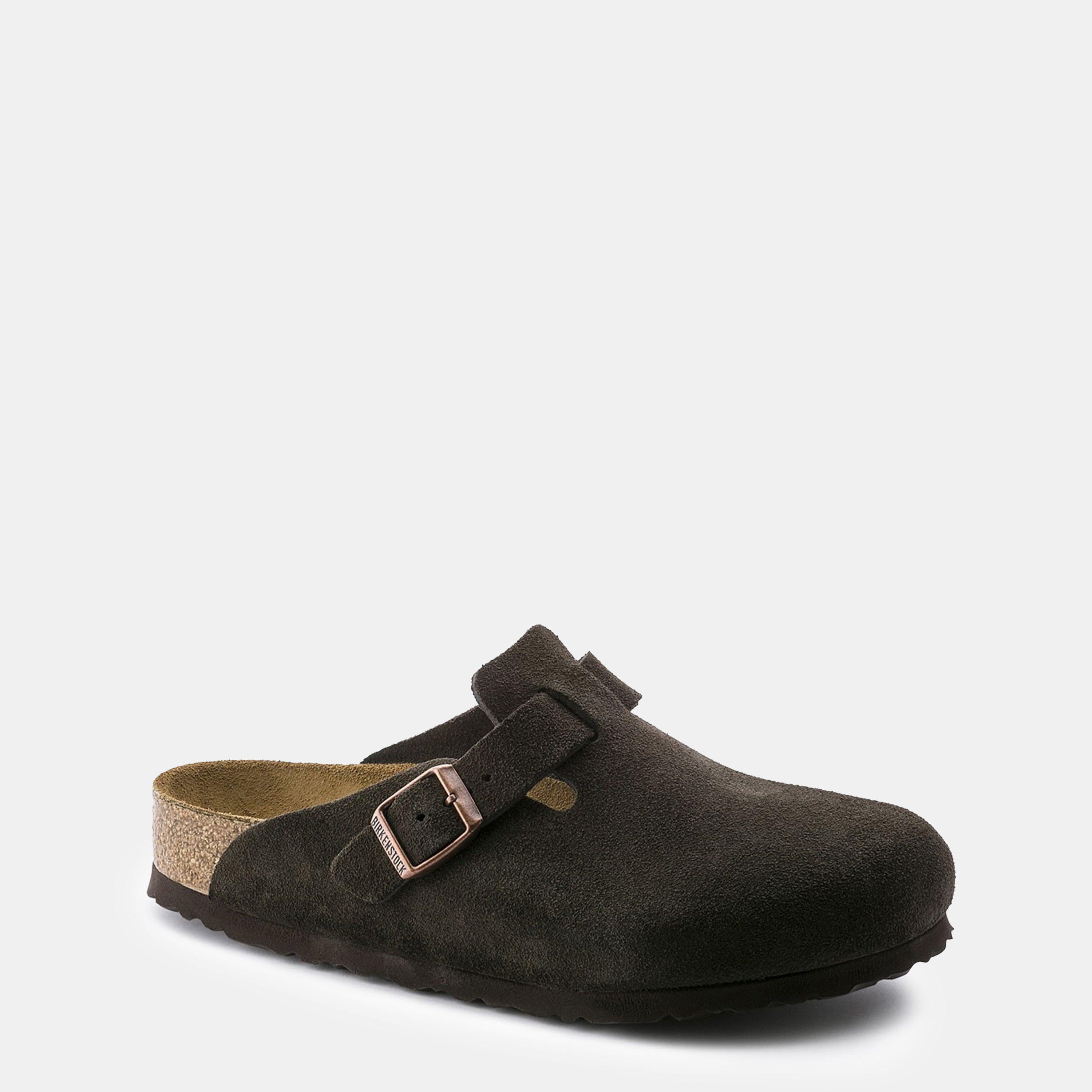 Mocca - Birkenstock - Boston Suede Flat Sandals - 3