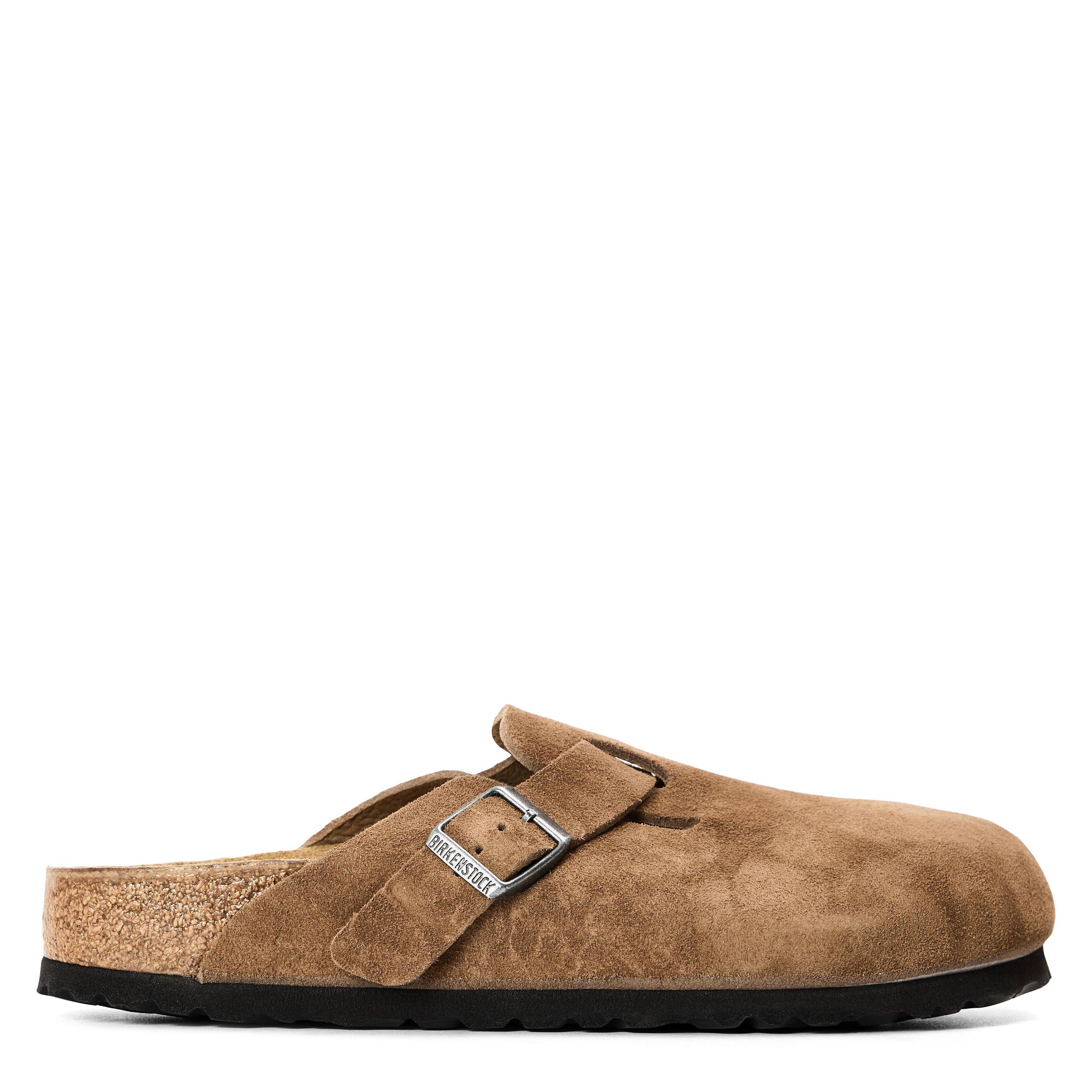 Birkenstock Boston Suede Flat Sandals - Dark Tea - Size 38 (5)