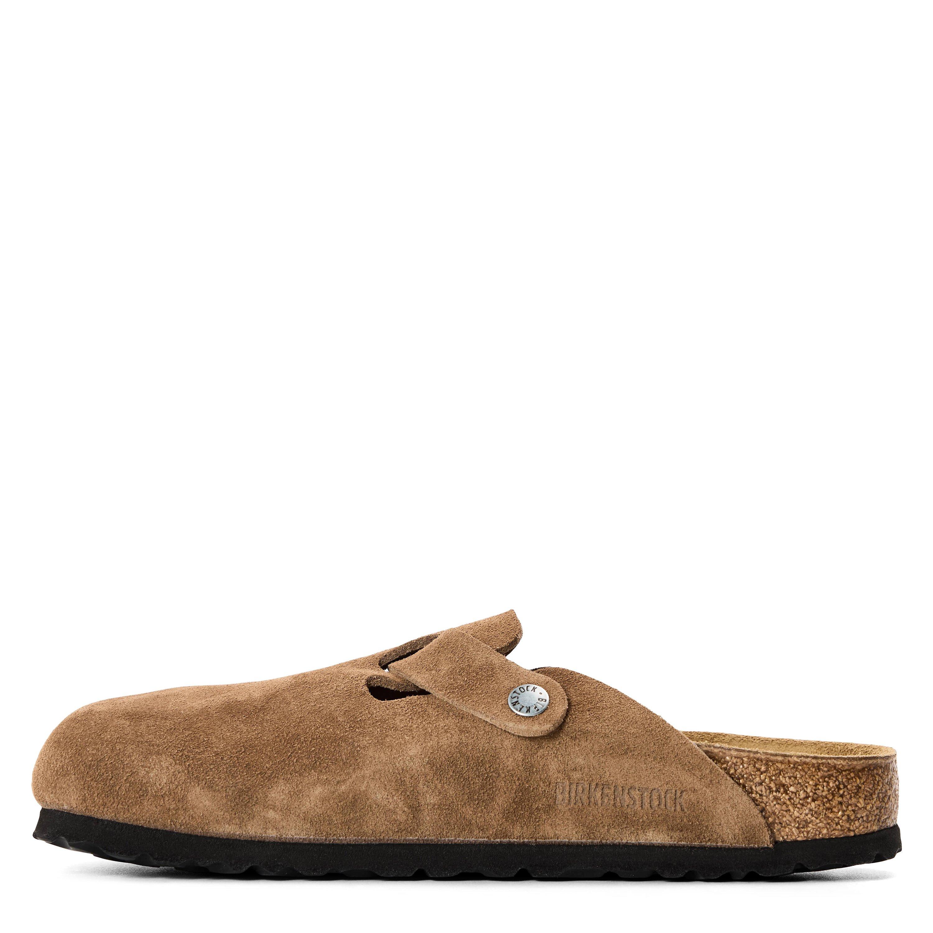 Dark Tea - Birkenstock - Boston Suede Flat Sandals - 2