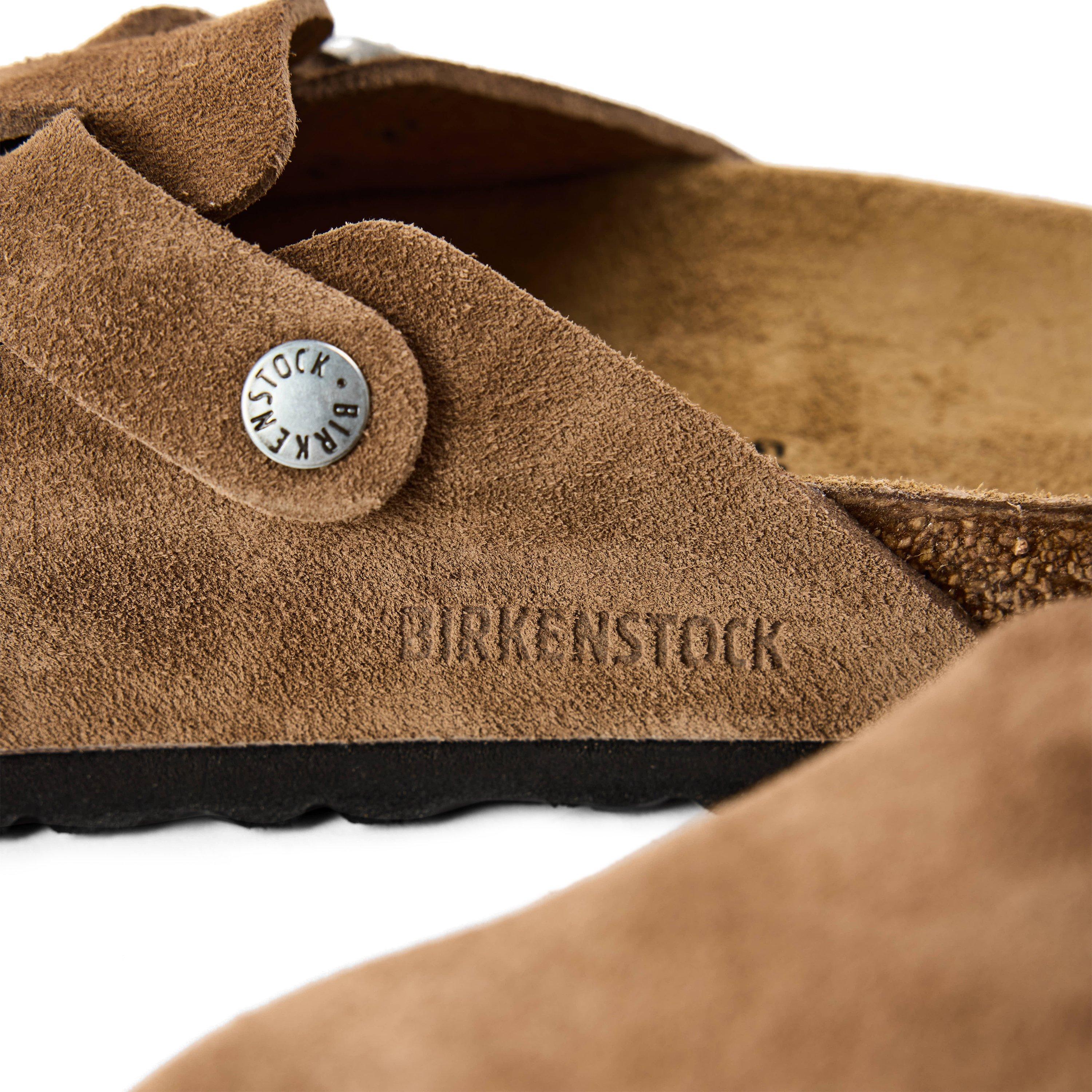 Dark Tea - Birkenstock - Boston Suede Flat Sandals - 3