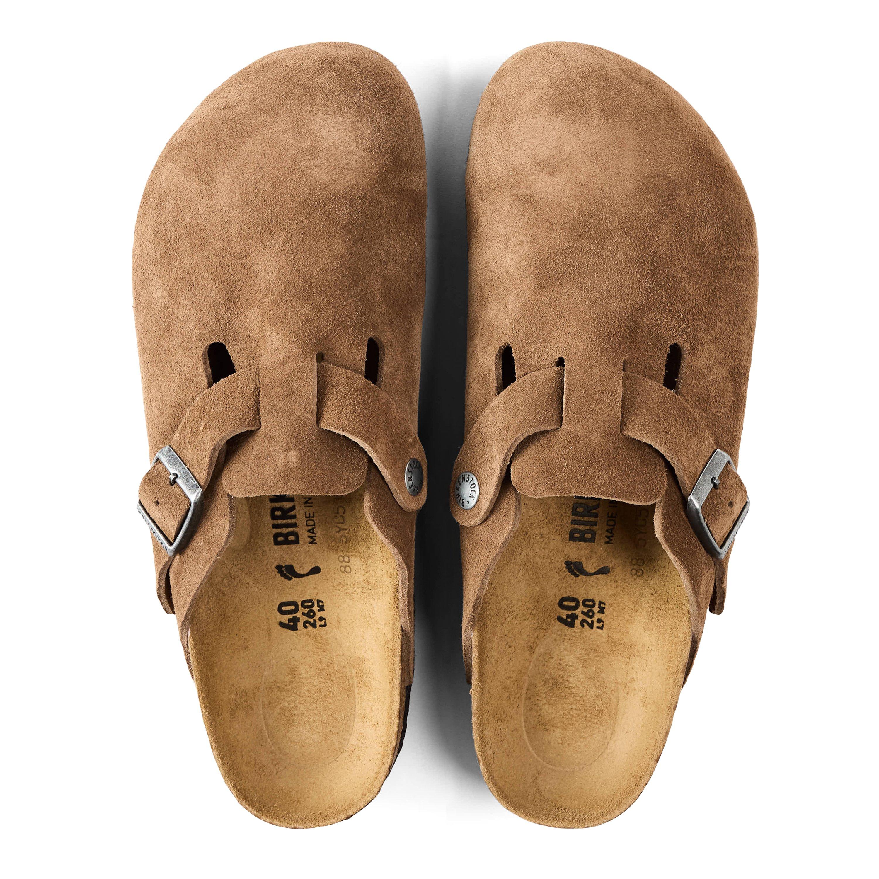 Dark Tea - Birkenstock - Boston Suede Flat Sandals - 4