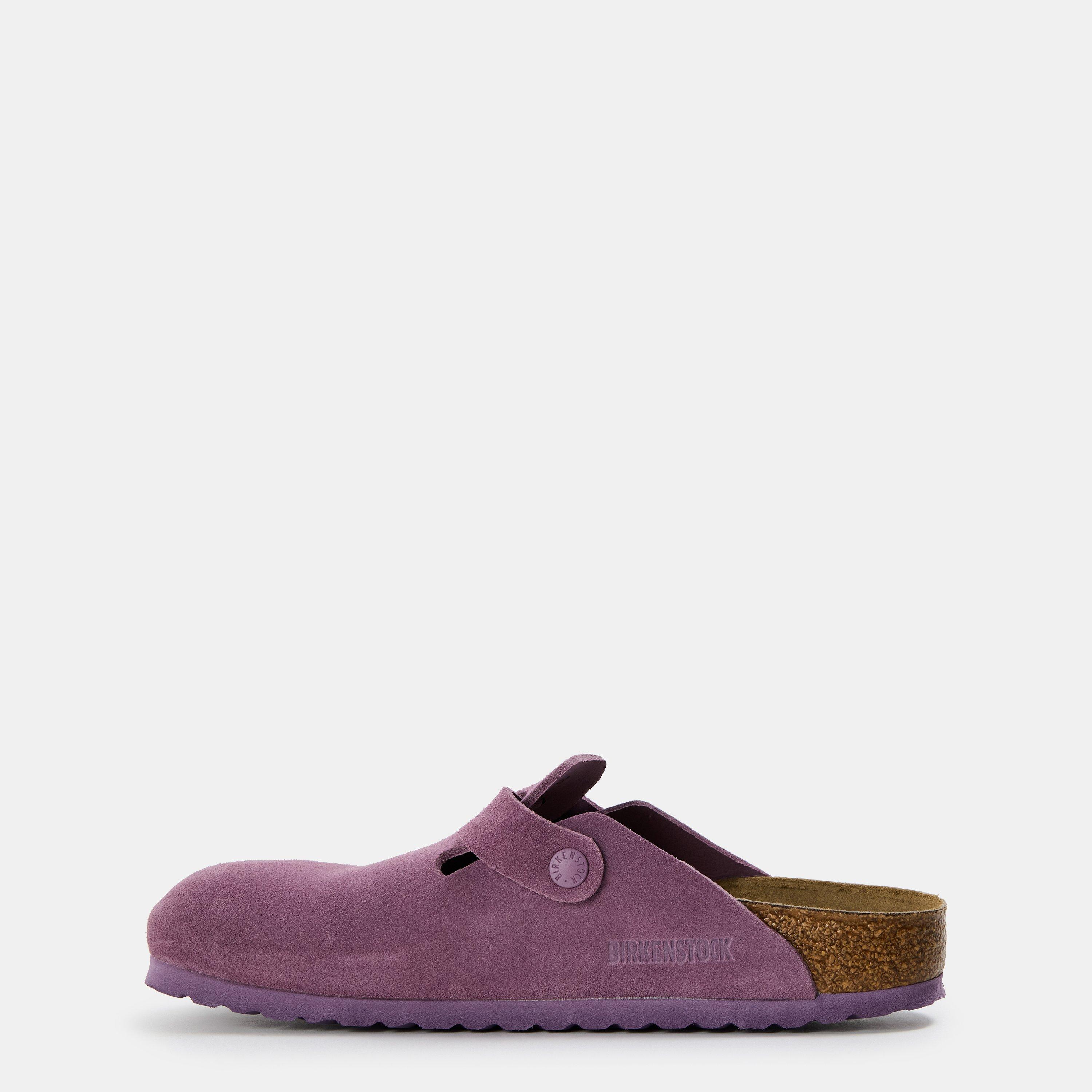 Mauve - Birkenstock - Boston Suede Flat Sandals - 2