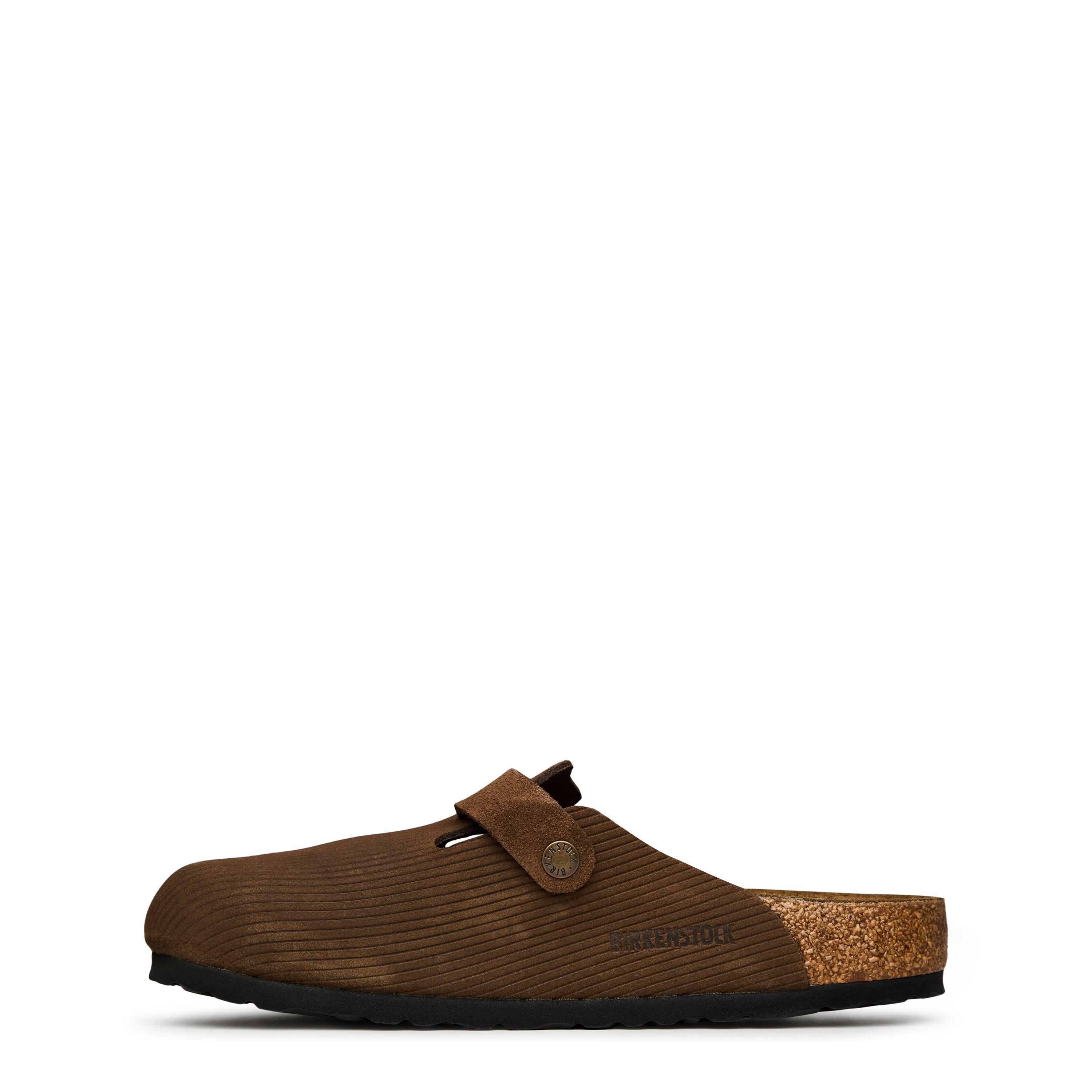 Dark Tea - Birkenstock - Boston Corduroy Flat Sandals - 3