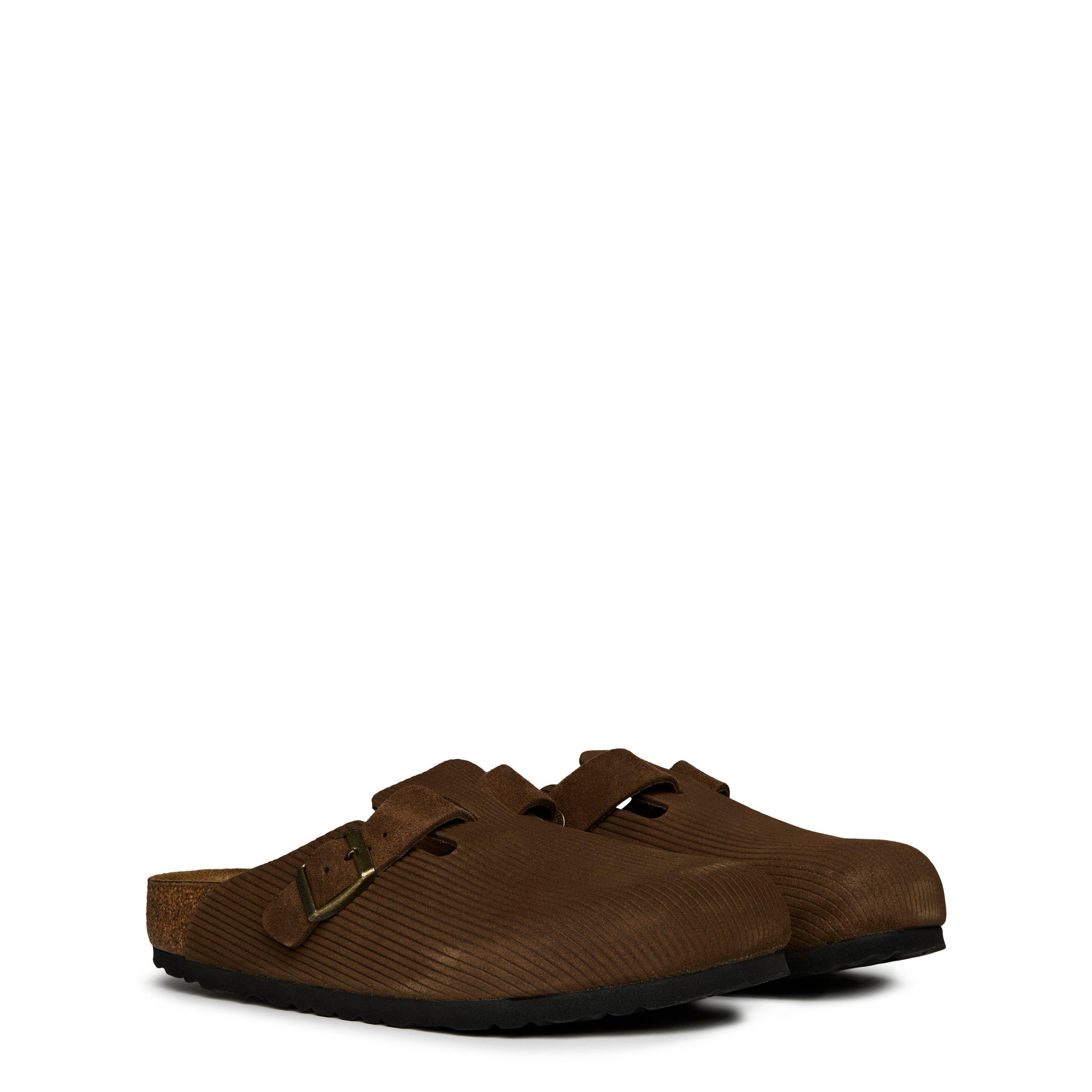 Dark Tea - Birkenstock - Boston Corduroy Flat Sandals - 4