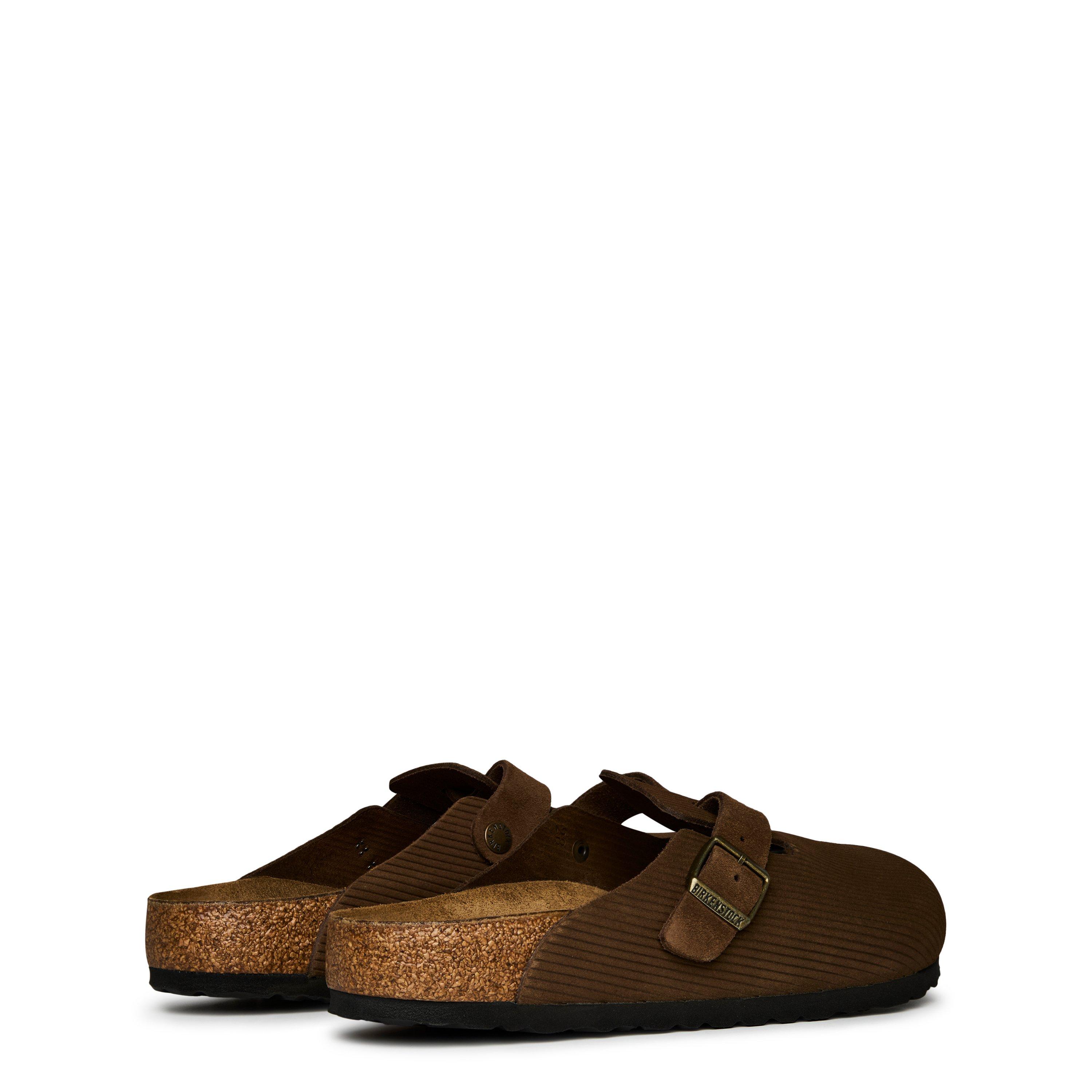 Dark Tea - Birkenstock - Boston Corduroy Flat Sandals - 5