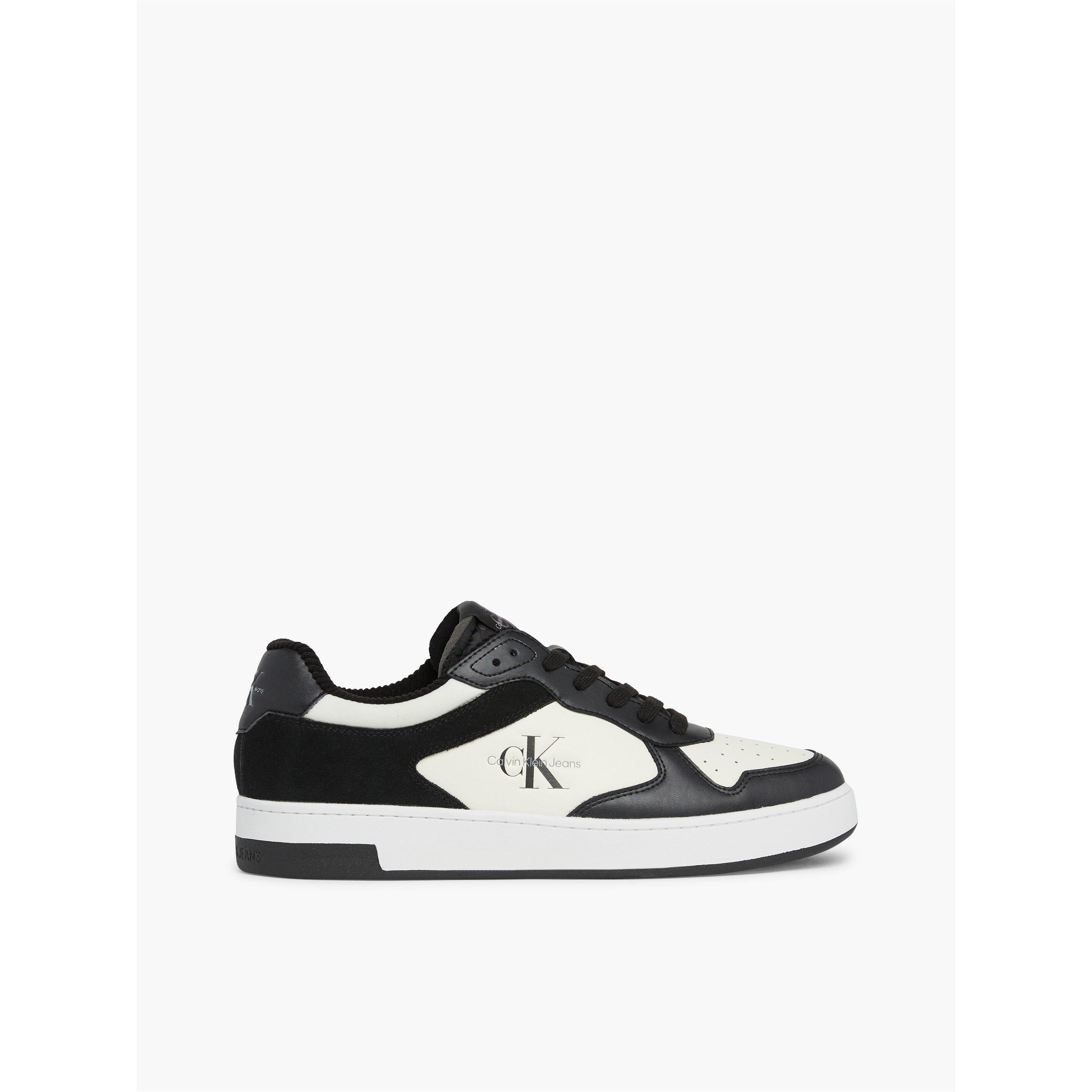 Offwit/Zwart - Calvin Klein Jeans - Men's Basket Low-Top Trainers - 2