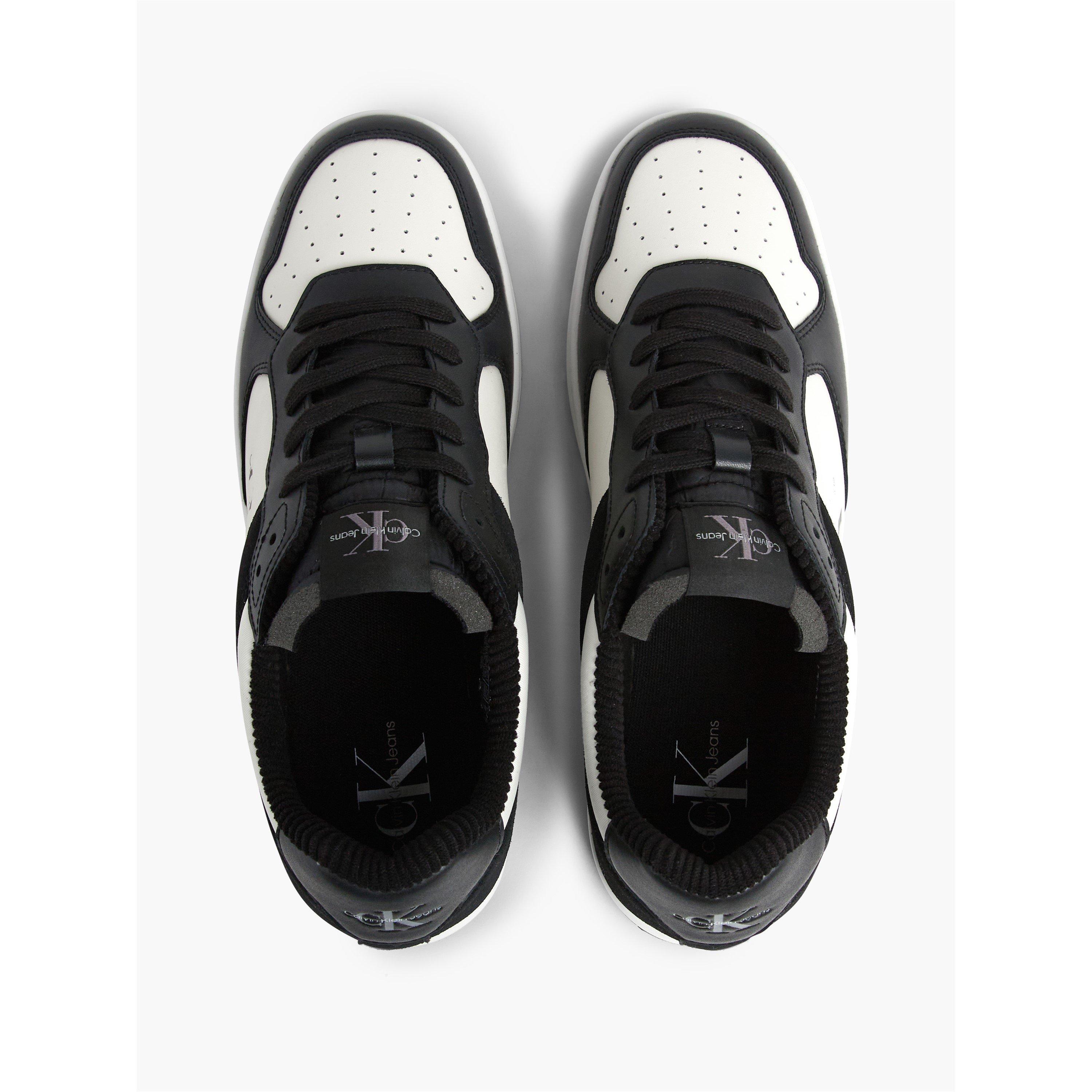 Offwit/Zwart - Calvin Klein Jeans - Men's Basket Low-Top Trainers - 3