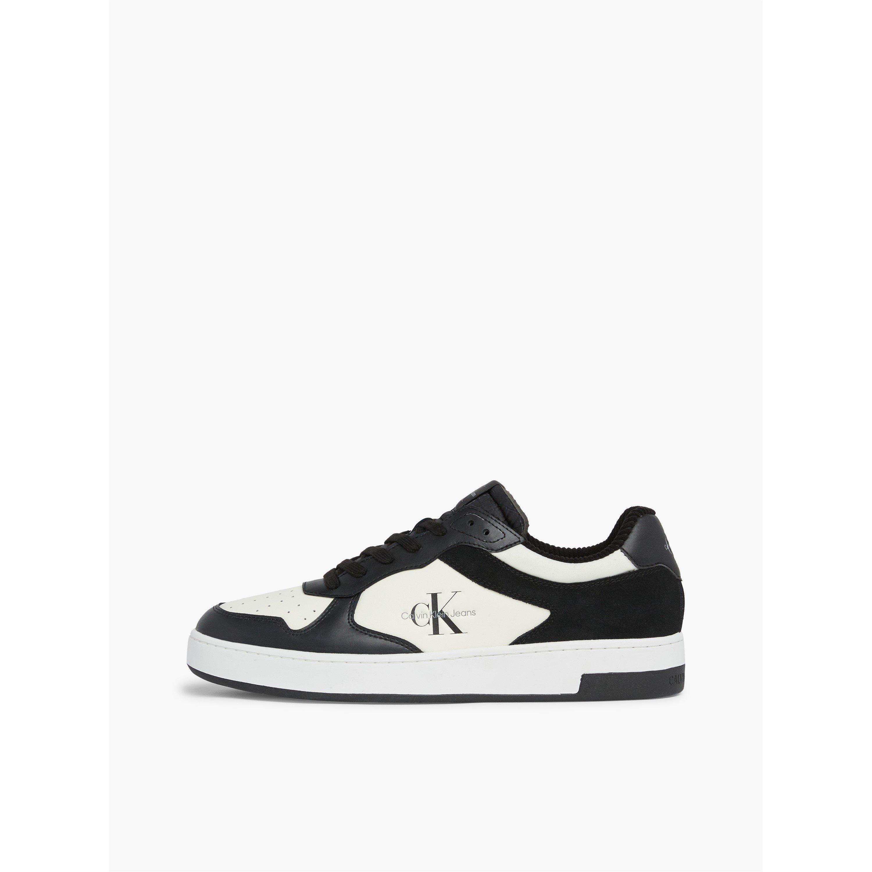 Offwit/Zwart - Calvin Klein Jeans - Men's Basket Low-Top Trainers - 4