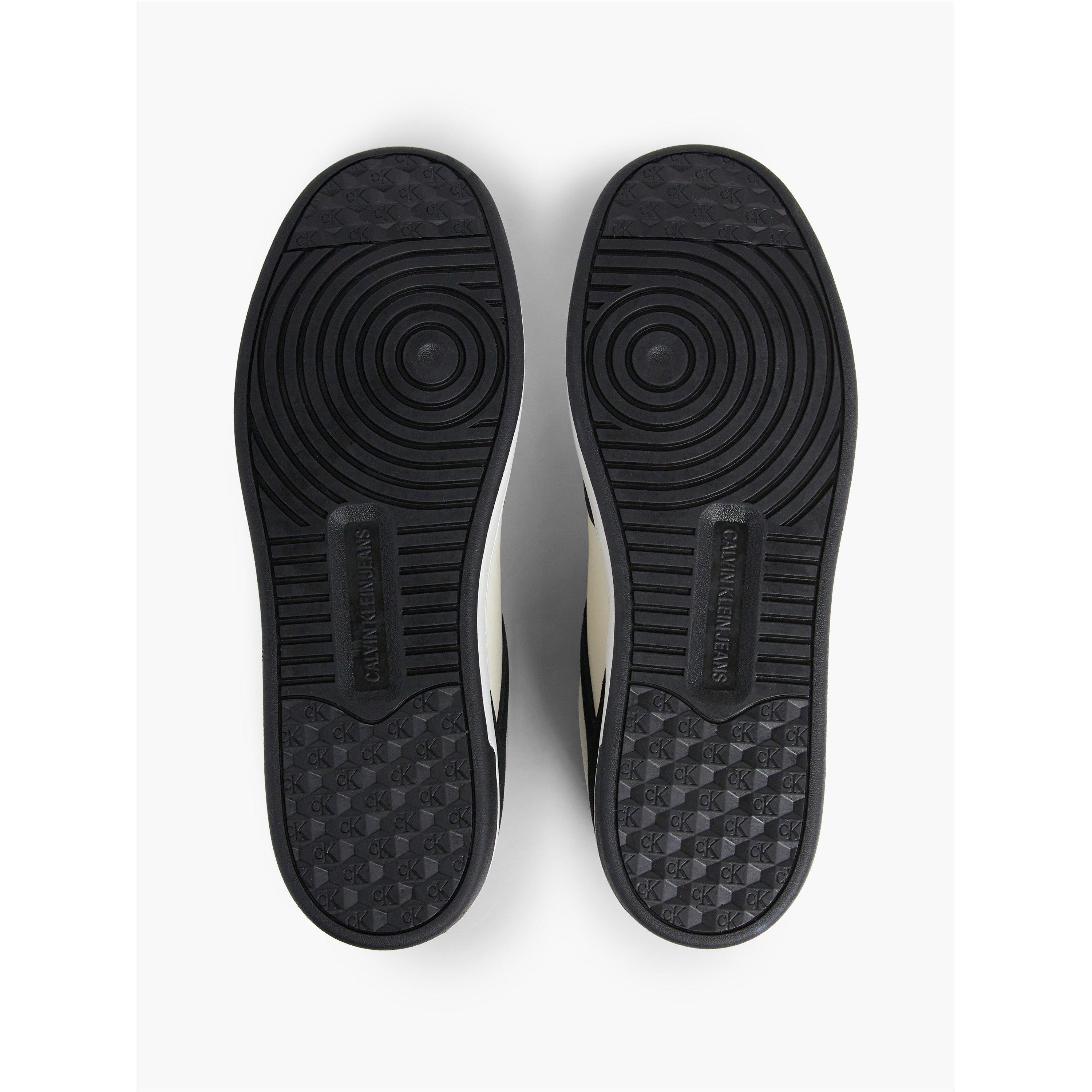 Offwit/Zwart - Calvin Klein Jeans - Men's Basket Low-Top Trainers - 6