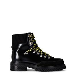 Off White Leather Gstaad Hiker Boots