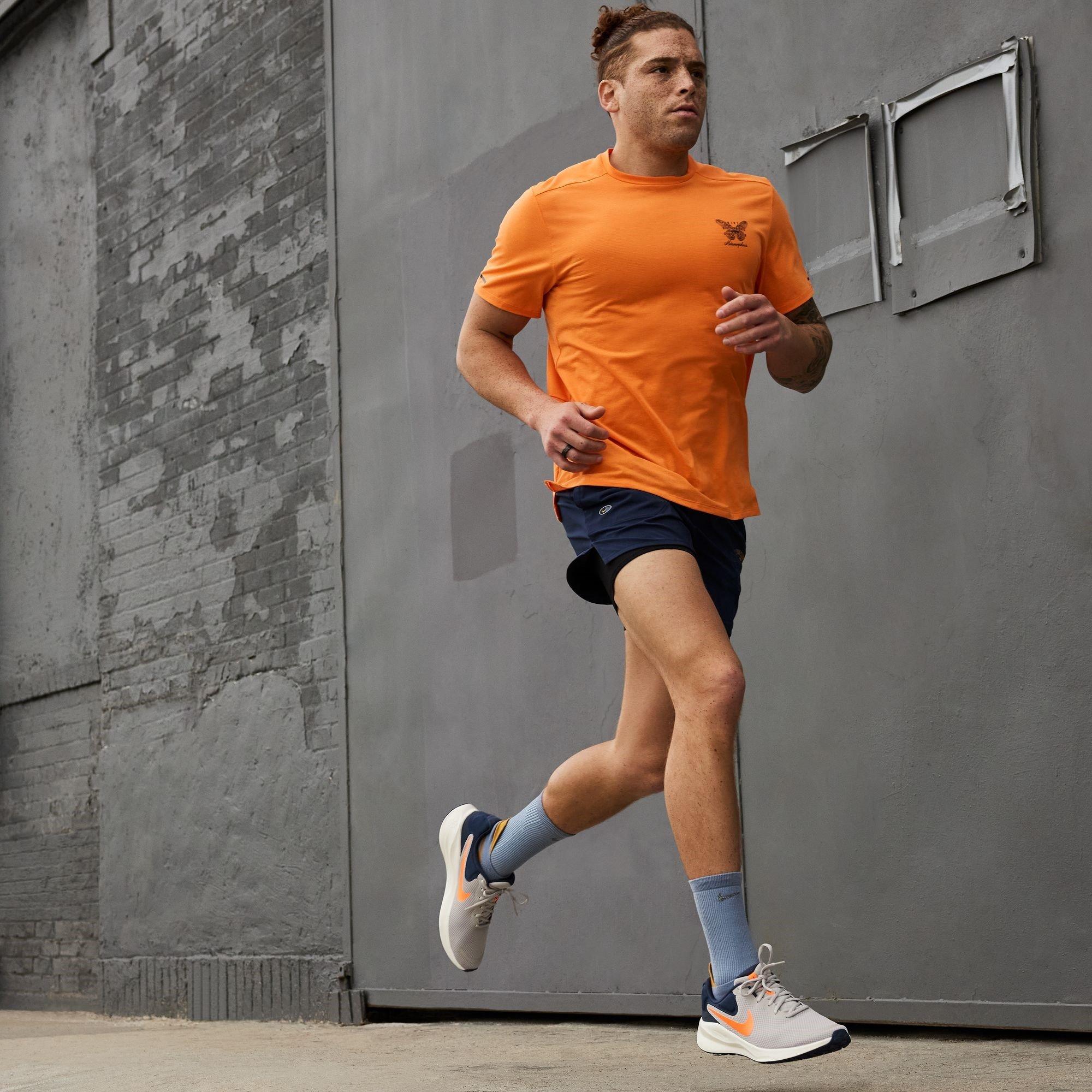 Iron/Blu/Ora - Nike - Revolution 7 Men's Road Running Shoes - 9
