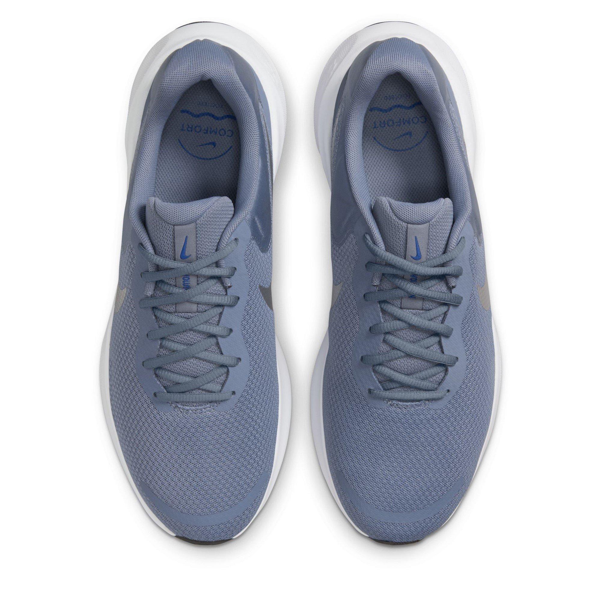 Ashen Slate/Wht - Nike - Revolution 7 Men's Road Running Shoes - 5