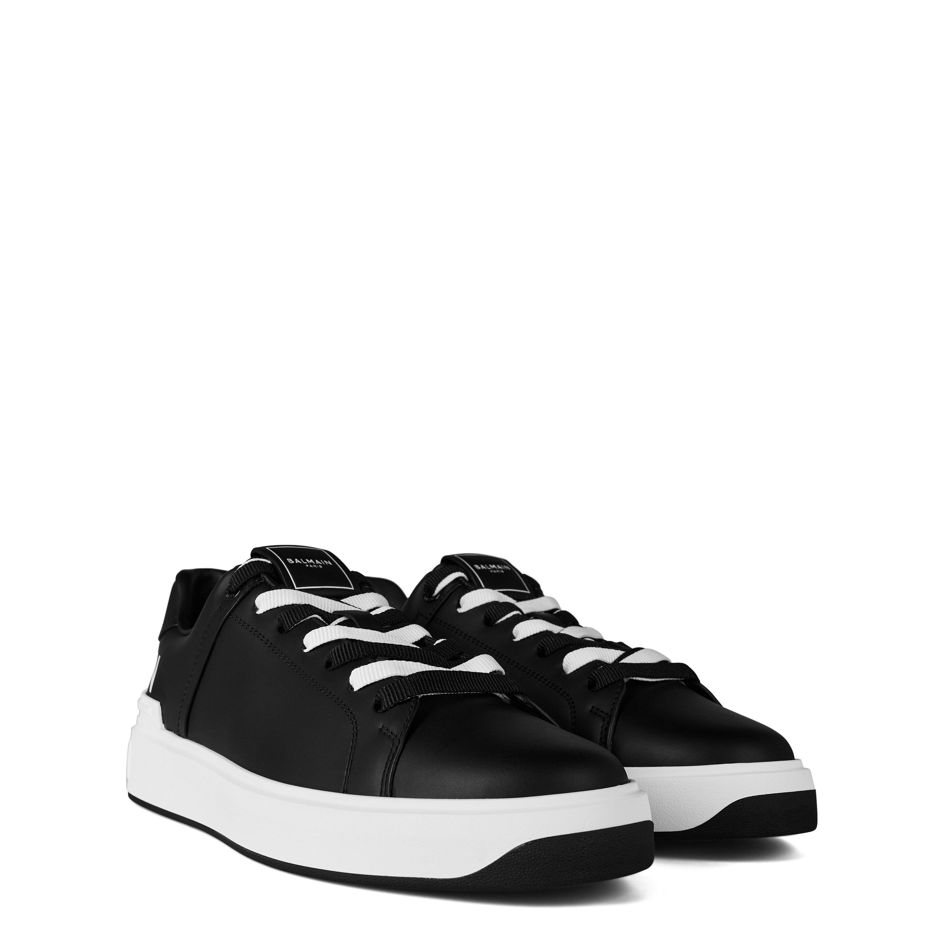 Noir/Blanc - Balmain - B Court Low Trainers - 4