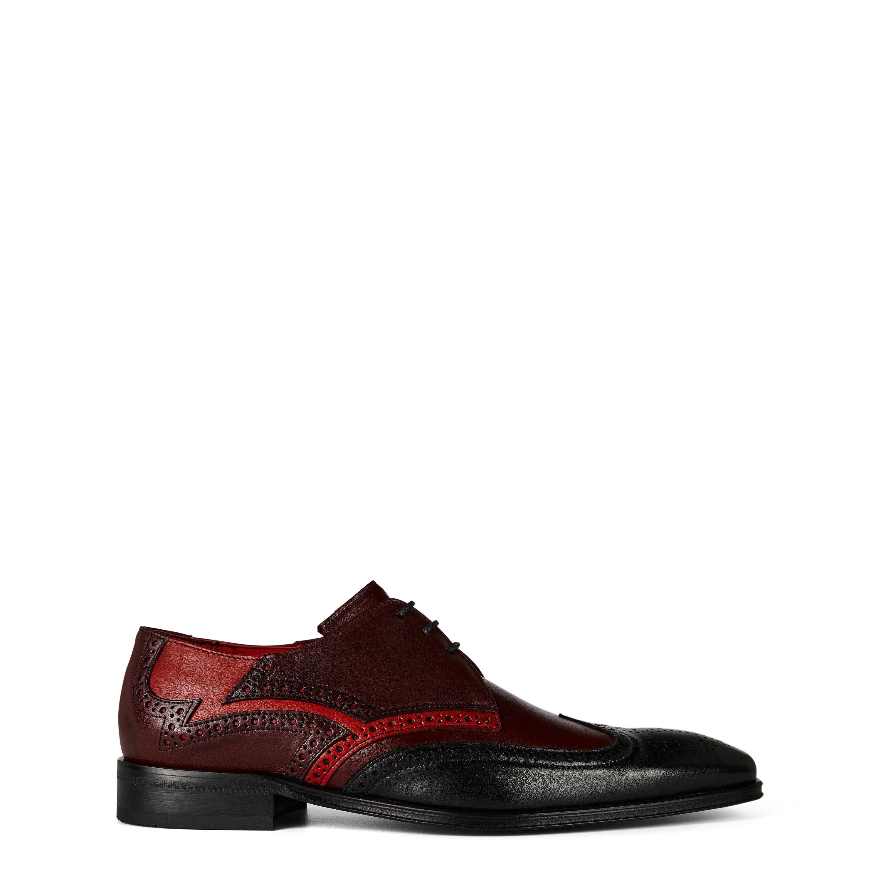Jeffery West Men's Scarface Three-Tone Leather Brogues - Black/Burgundy - 11 (46)