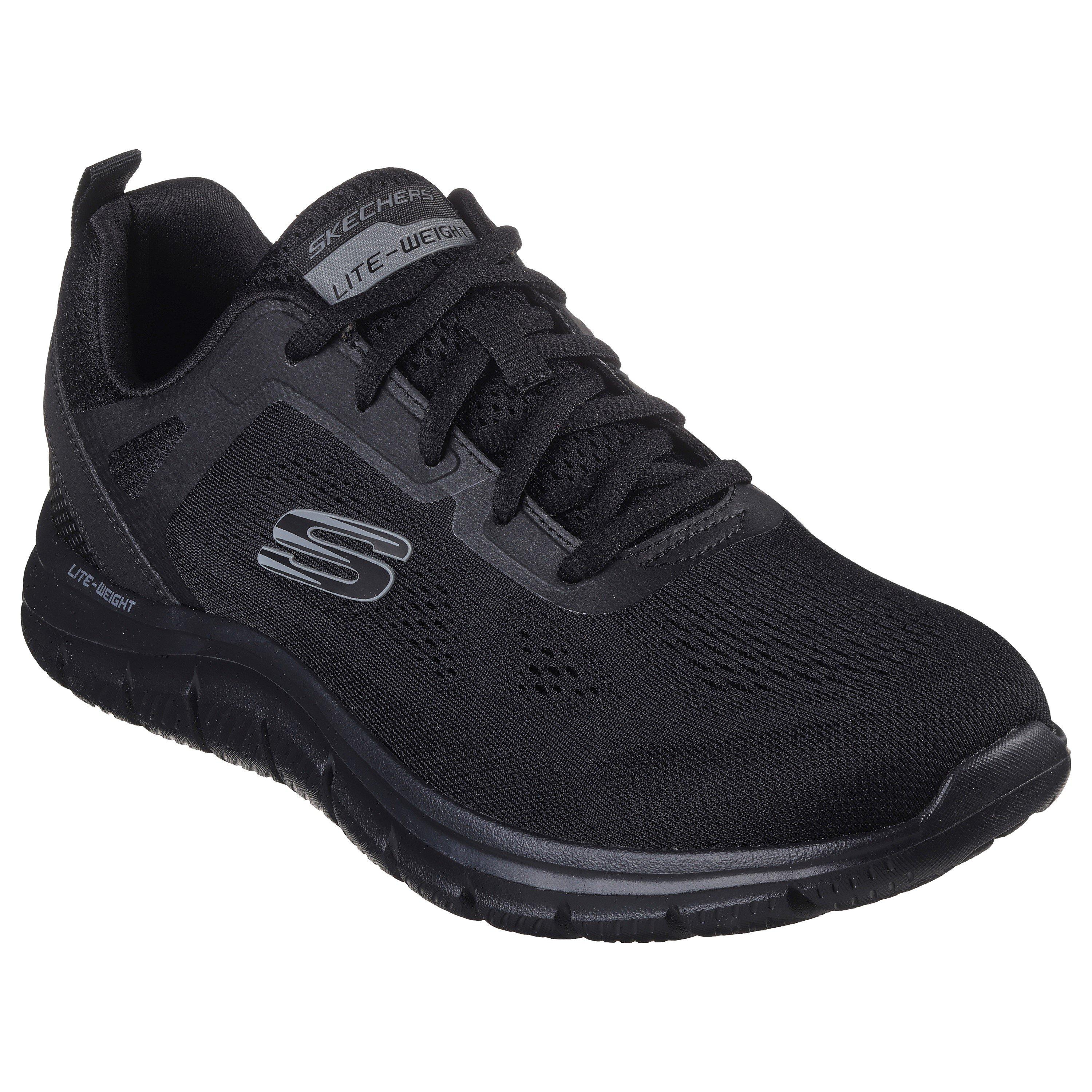 Black lace up skechers on sale