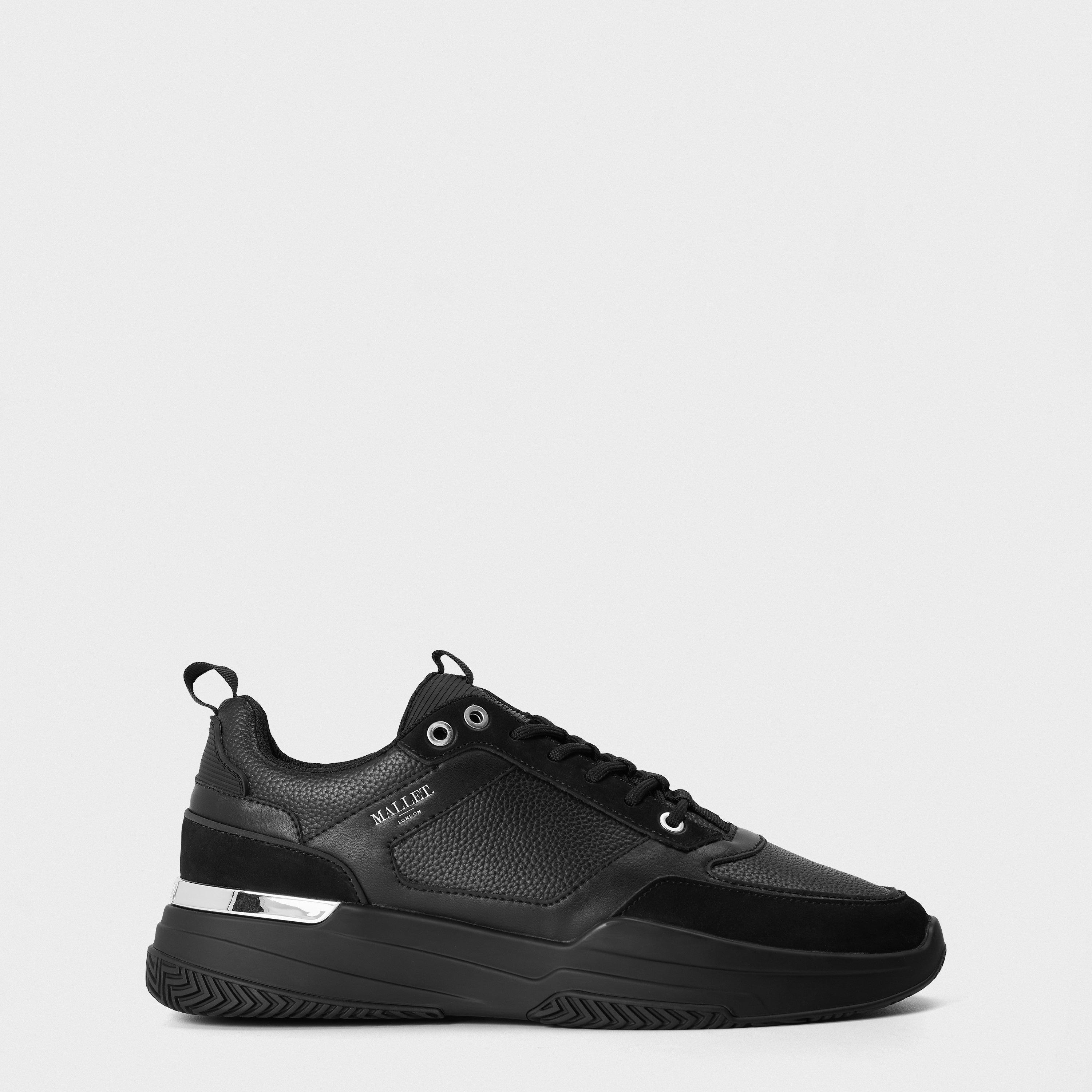 Mallet Men's Radnor Trainers - Triple Black - 6 (40)