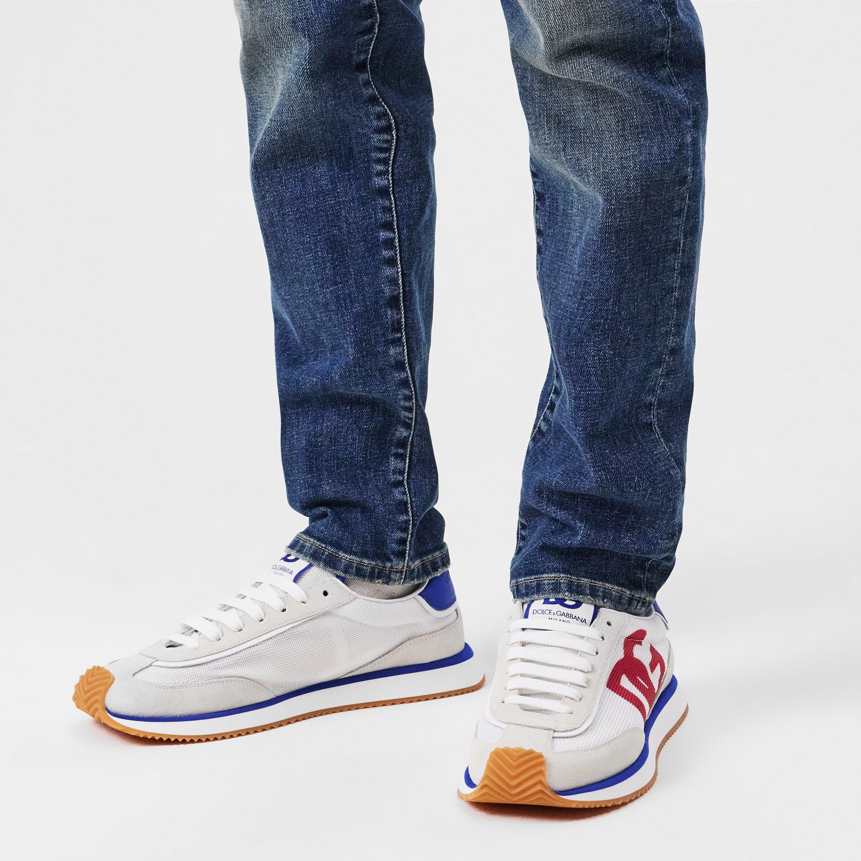 Bianco/Rosso - Dolce and Gabbana - Aria Runner Trainers - 2