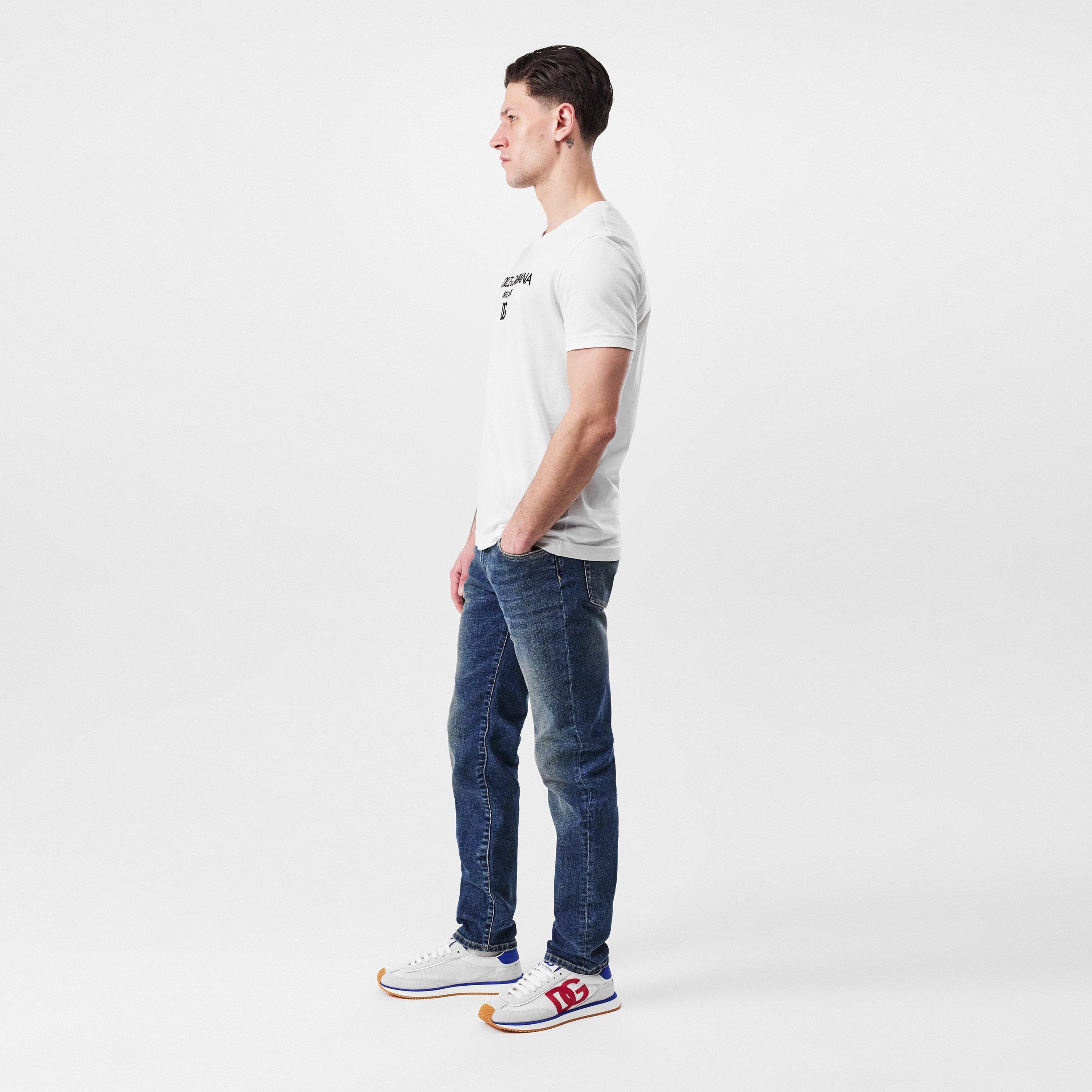 Bianco/Rosso - Dolce and Gabbana - Aria Runner Trainers - 7