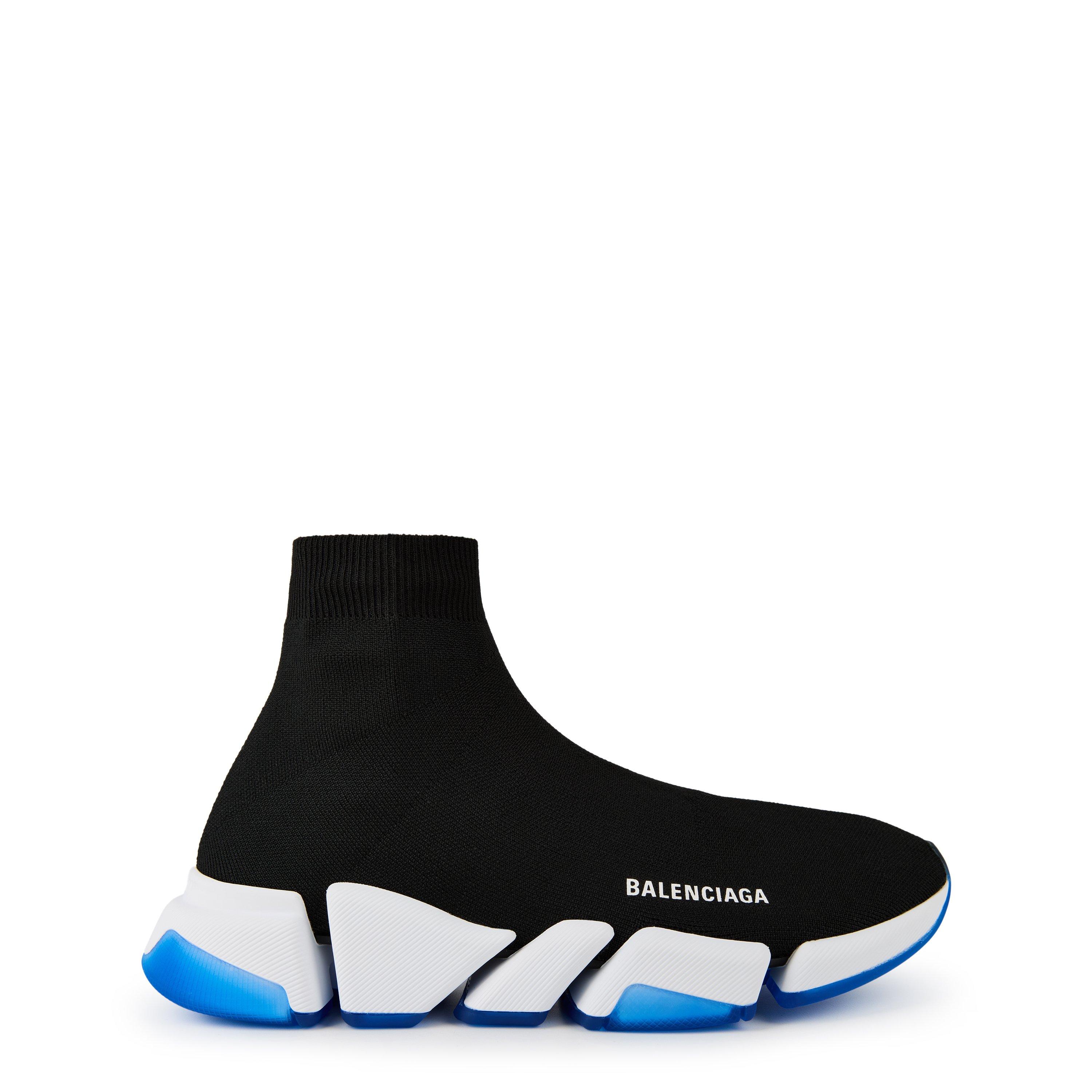 Balenciaga speed trainer white and black best sale