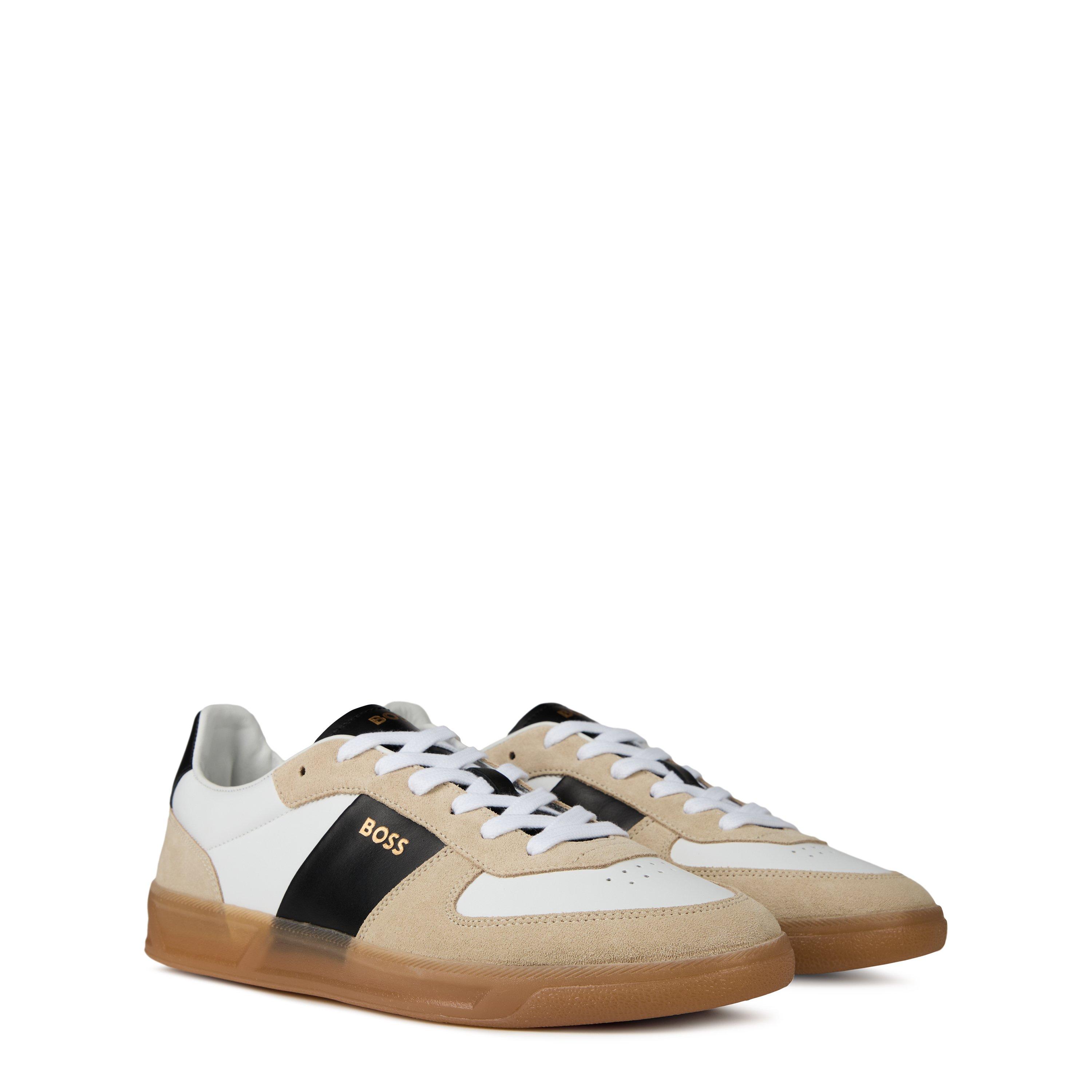 Open Beige 282 - Boss - Men's Brandon Leather Trainers, Durable Smooth Leather - 4