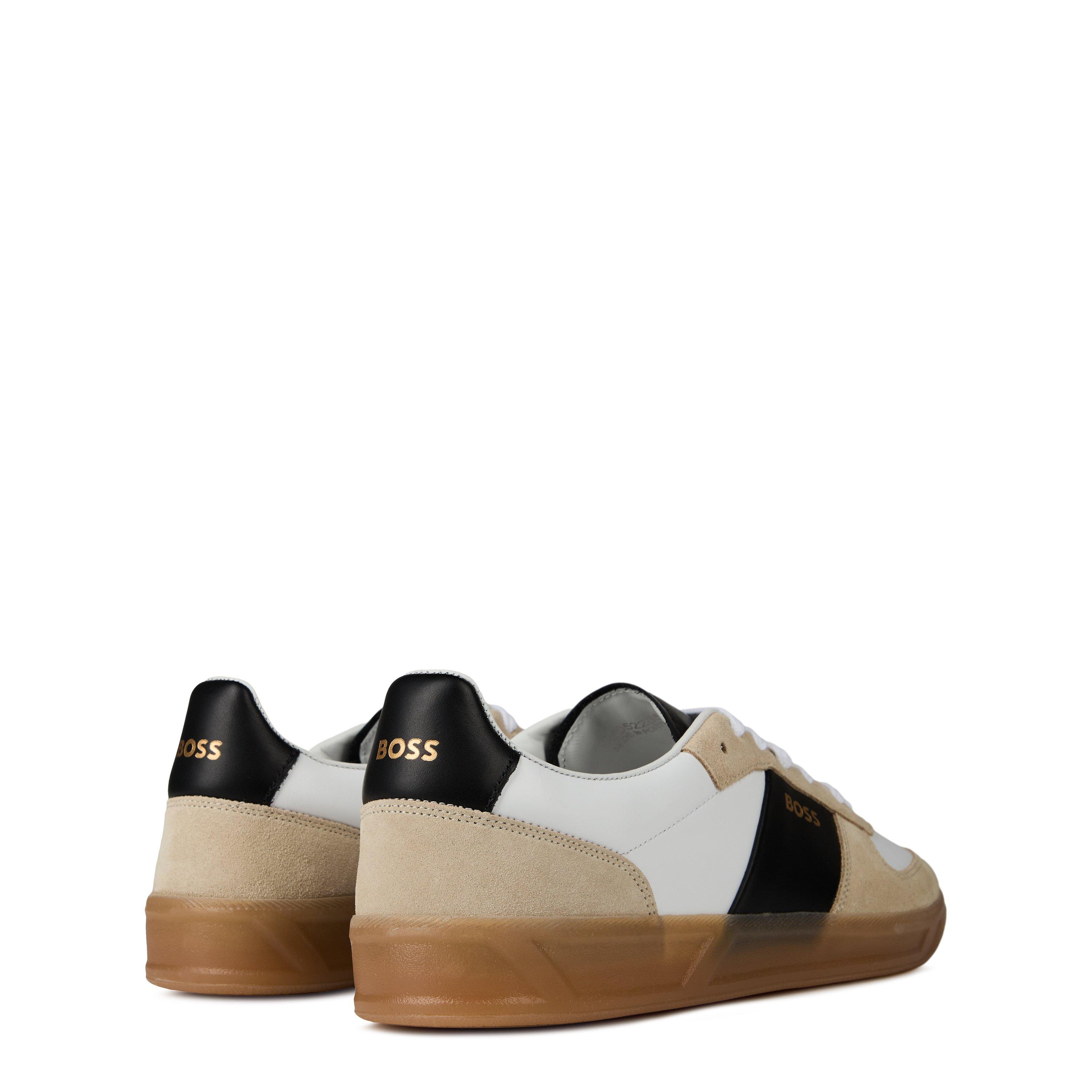 Open Beige 282 - Boss - Men's Brandon Leather Trainers, Durable Smooth Leather - 5