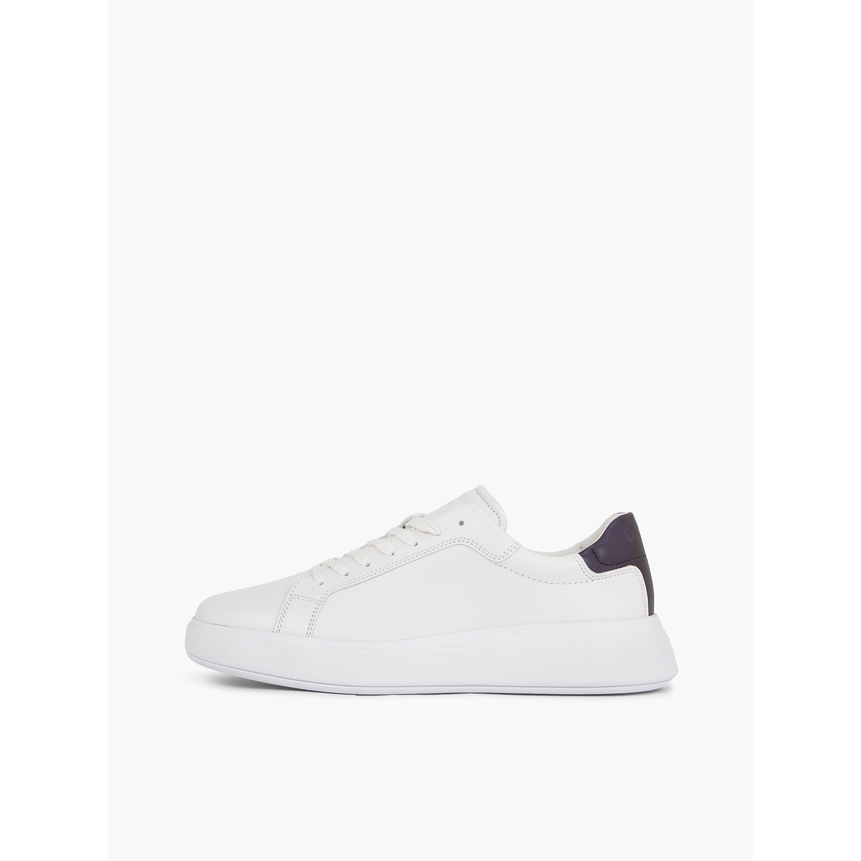White/Petroleum - Calvin Klein - Logo Sole Trainers - 3
