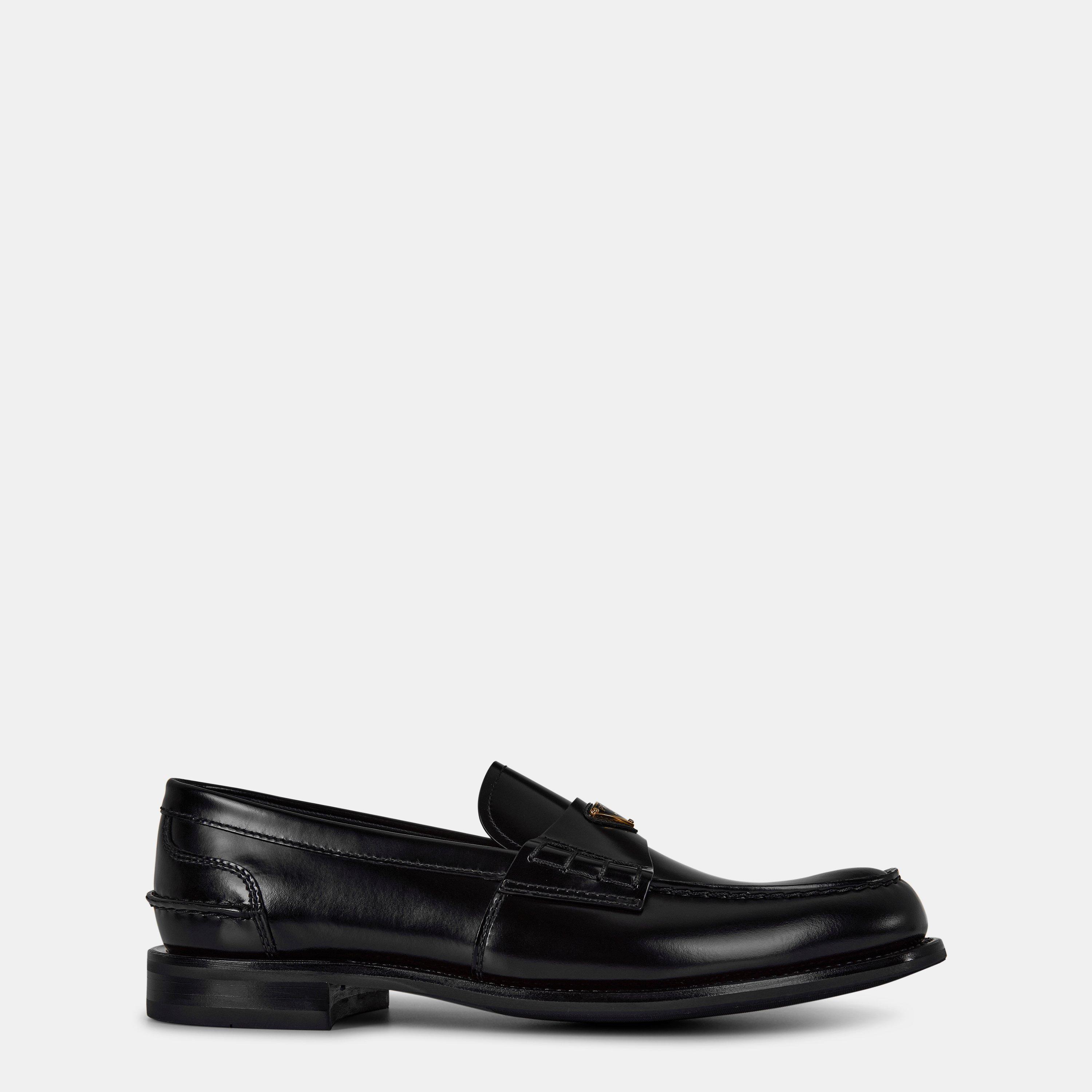 Nero - Prada - Gold Triangle Loafers - 1