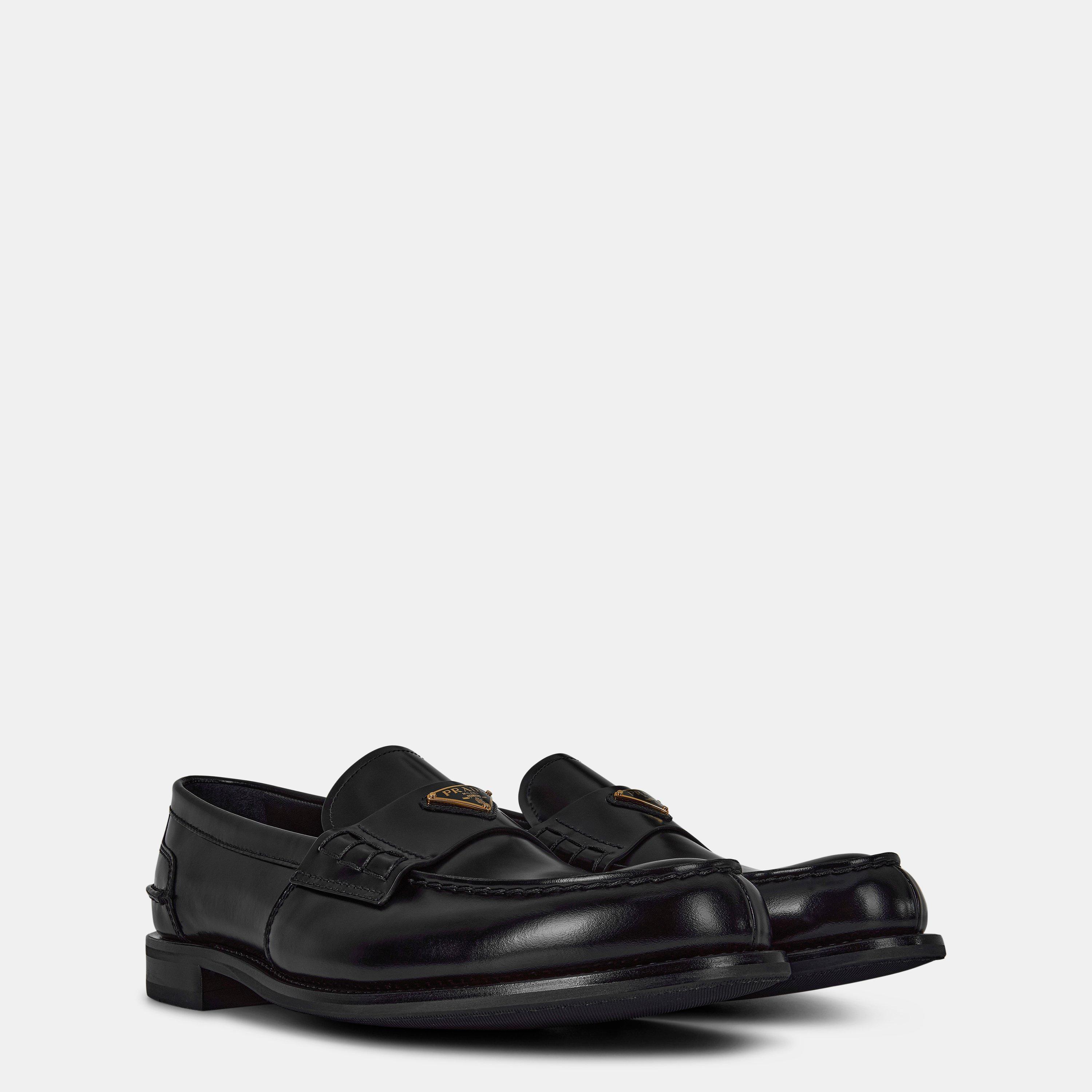 Nero - Prada - Gold Triangle Loafers - 4