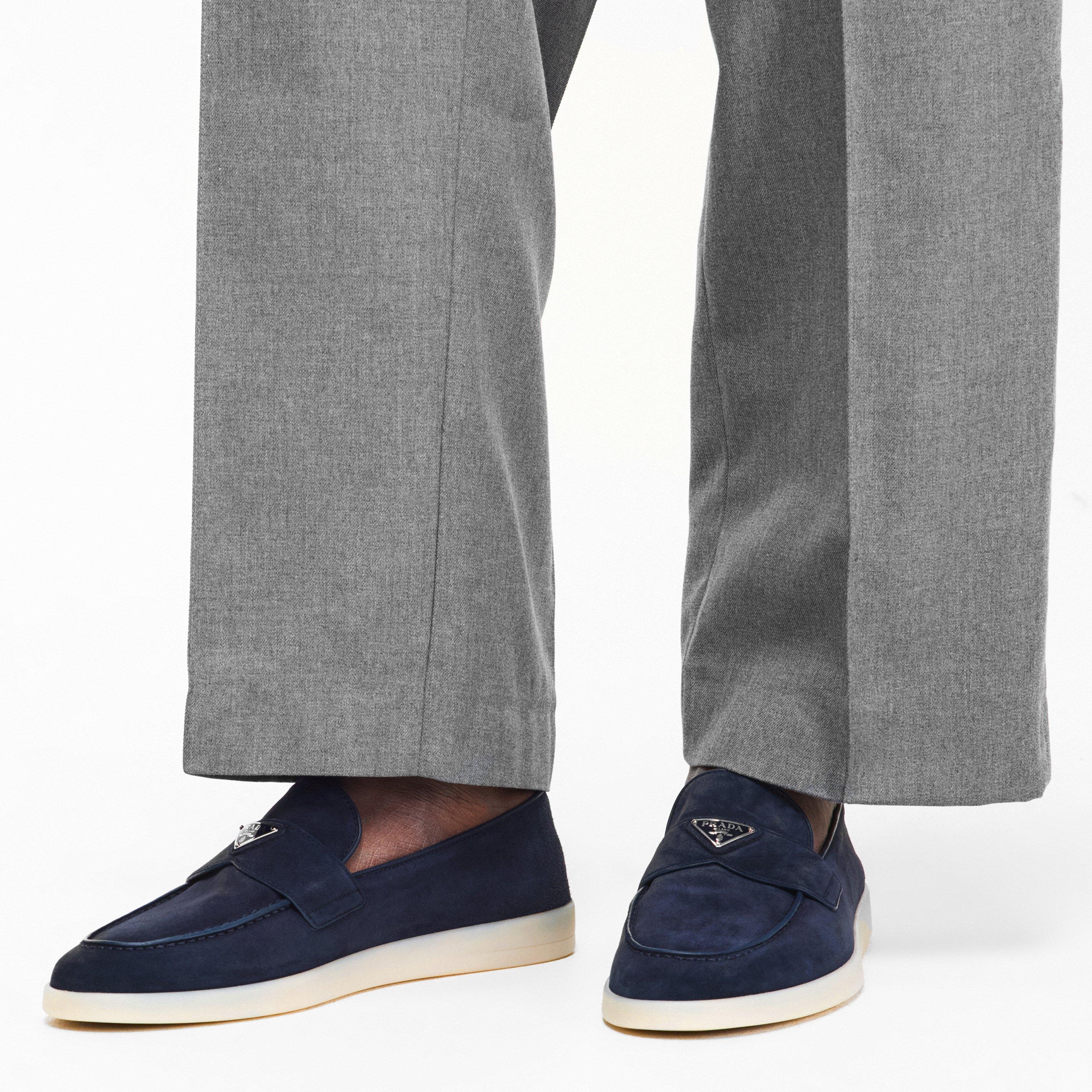 Blue - Prada - Suede Loafers - 3