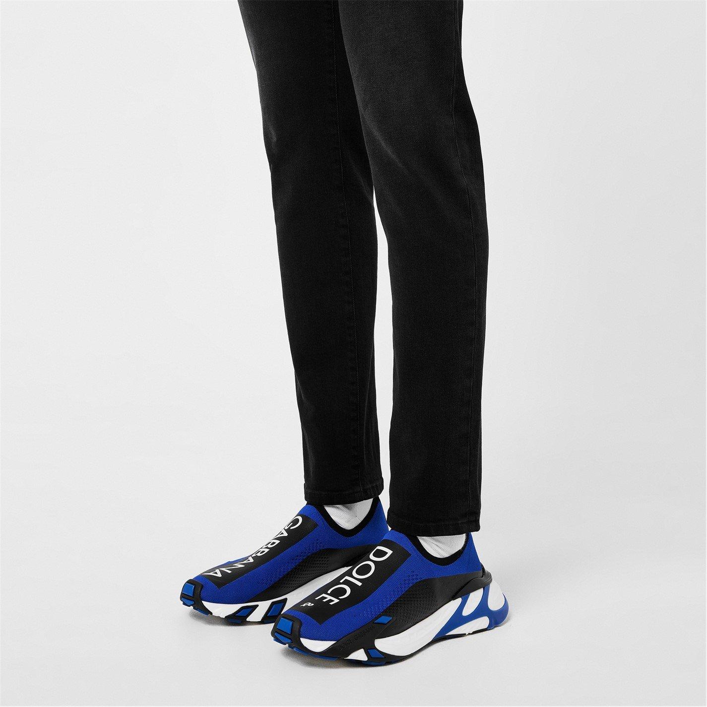 Blue/White - Dolce and Gabbana - New Sorrento Mesh Sneakers - 2