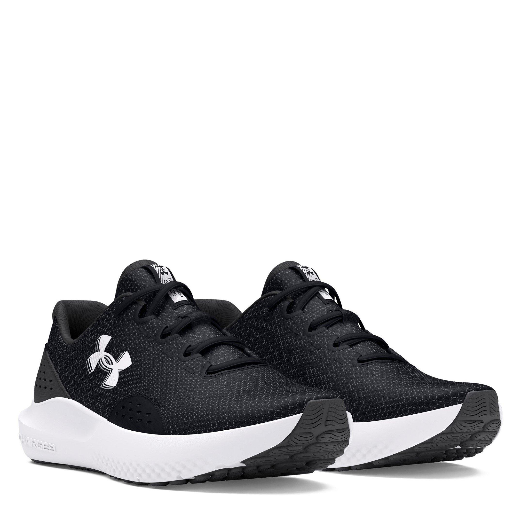 Negro/Blanco - Under Armour - Charged Surge 4 Mens Running Shoes - 5
