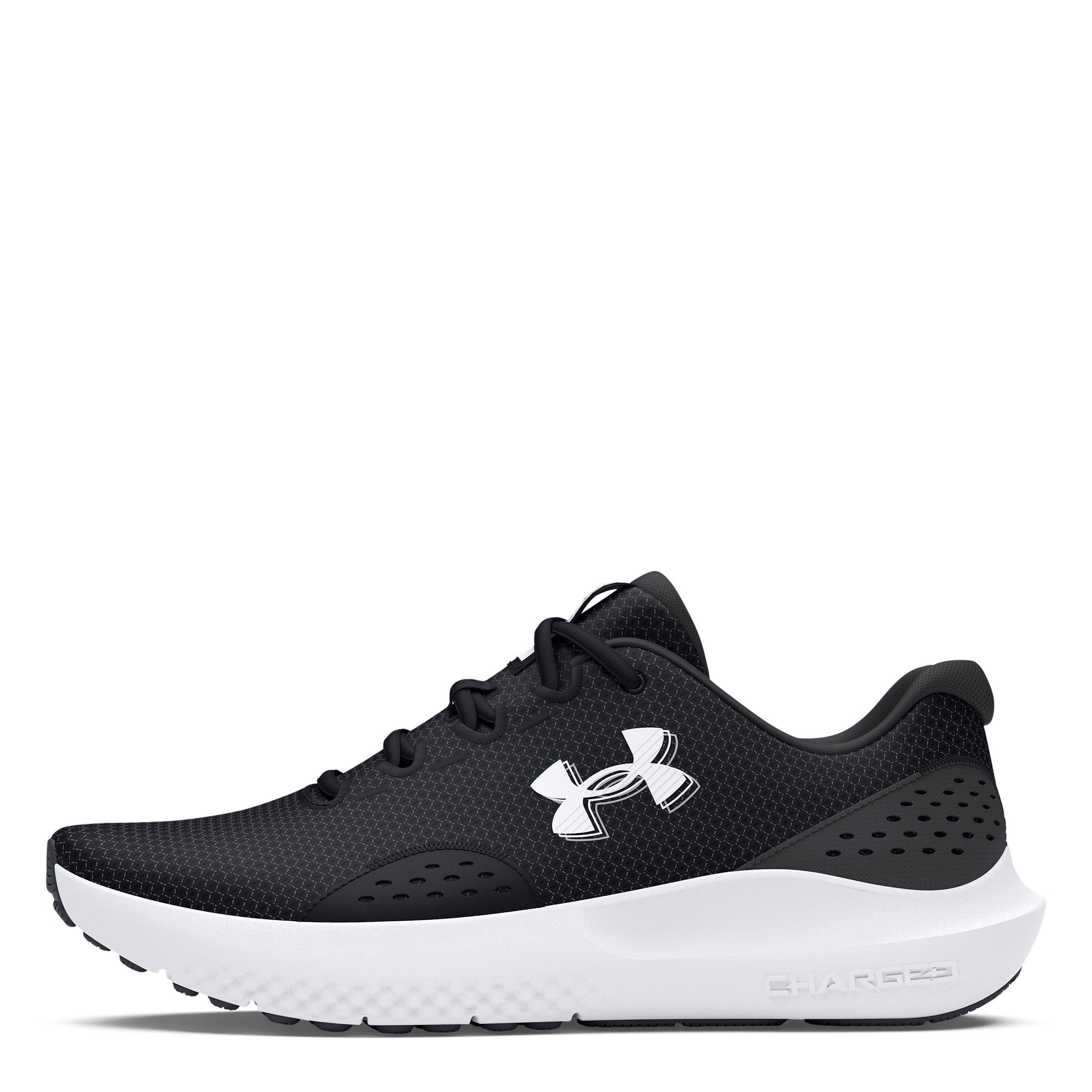 Black/White - Under Armour - Charged Surge 4 Mens Running Shoes - 6
